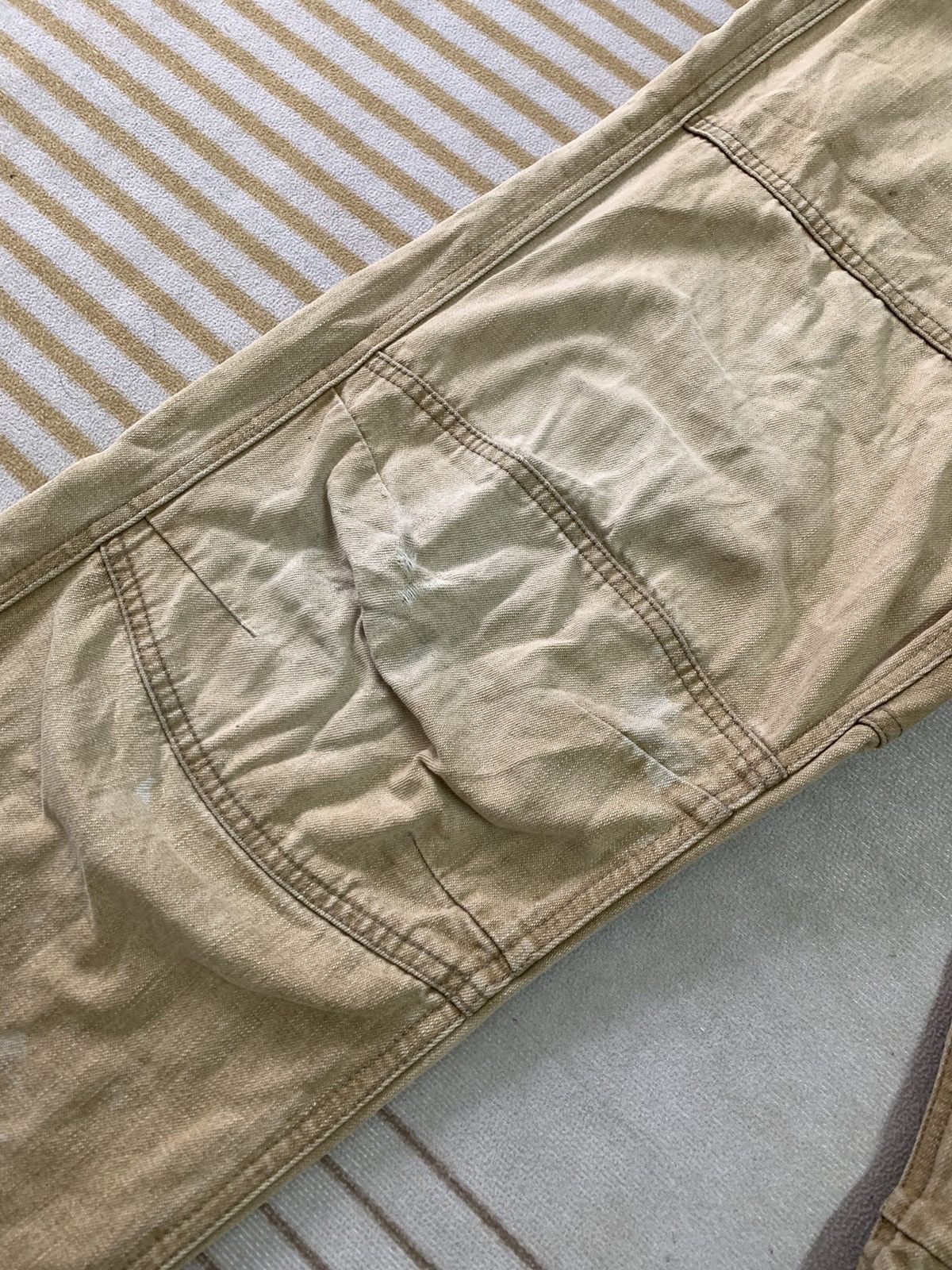 Japanese Brand PNB Nation Clothing double knees natural faded Size US 34 / EU 50 - 6 Thumbnail