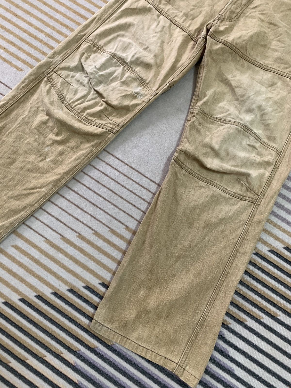 Japanese Brand PNB Nation Clothing double knees natural faded Size US 34 / EU 50 - 5 Thumbnail