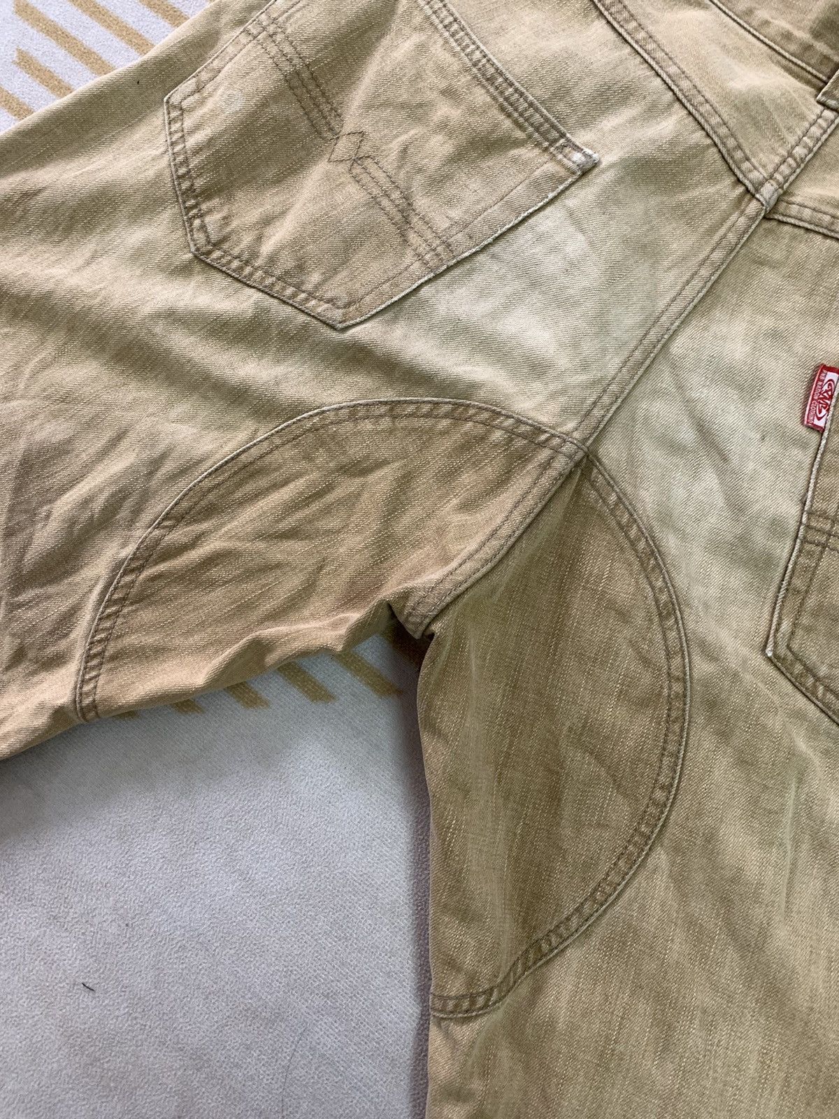Japanese Brand PNB Nation Clothing double knees natural faded Size US 34 / EU 50 - 13 Thumbnail