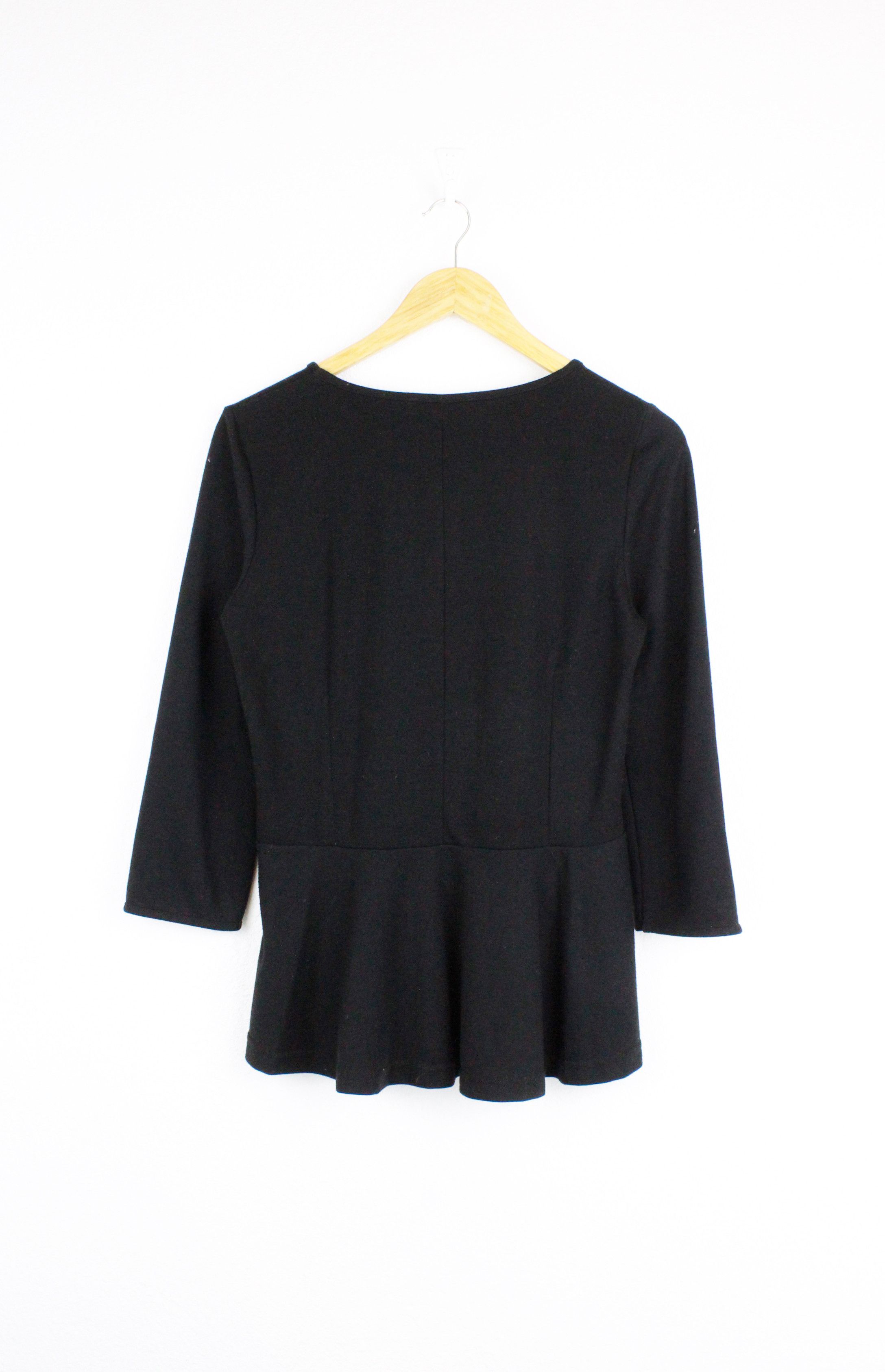 Christian Dior Monsieur × Dior Wmns Dior Uniforms Logo Black Flared Blouse Top Size L / US 10 / IT 46 - 6 Thumbnail