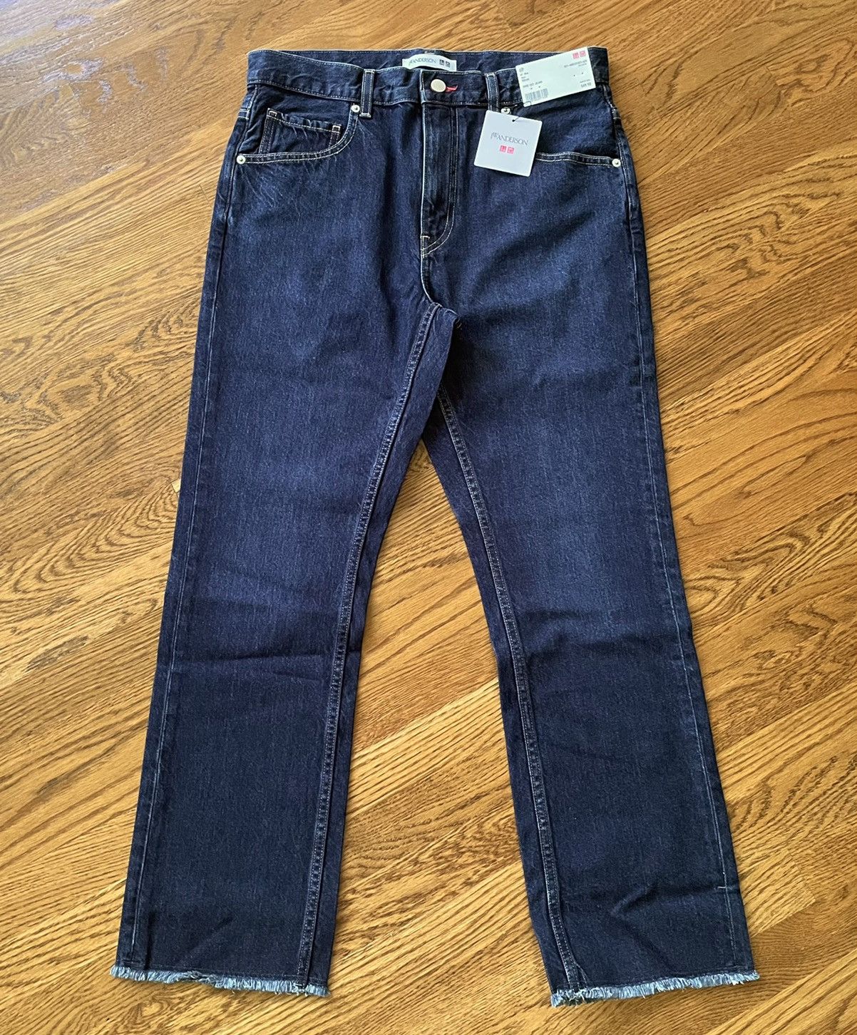 JW Anderson × Uniqlo Size 32 Dark Blue J.W. Anderson Jeans Bootcut Denim Pants Size US 32 / EU 48 - 1 Thumbnail