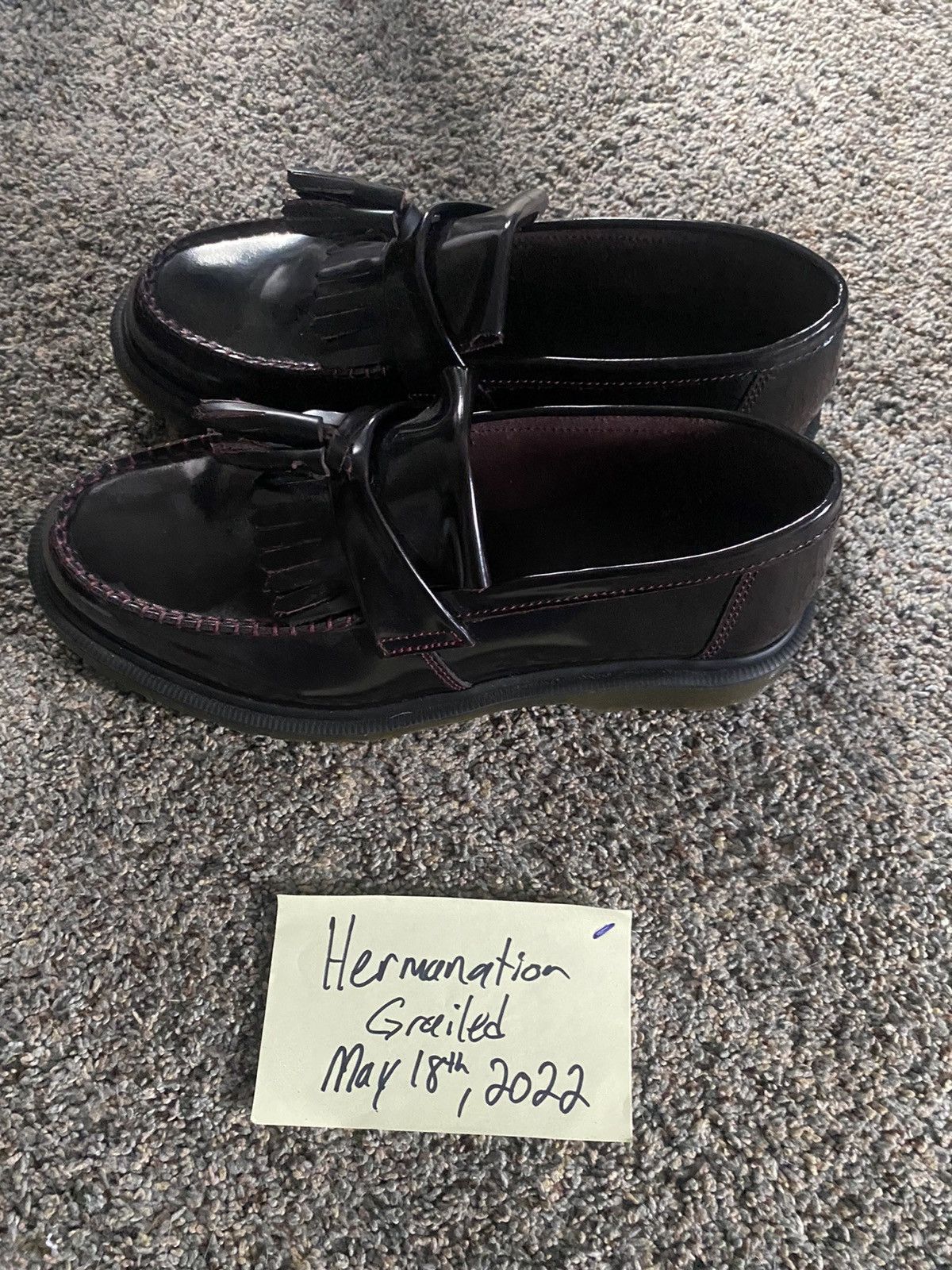 Cherry Red Doc Dr Martens Adrian Arcadia, Chaussures De Ville