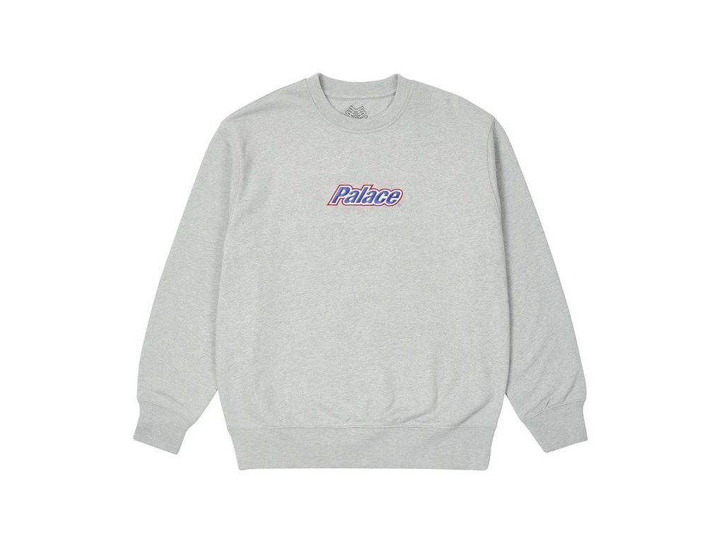 Palace Current Crew Light Grey Marl | Grailed