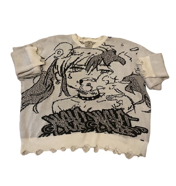 Vintage Nightclub x Jun Inagawa (Distressed Knit) | Grailed