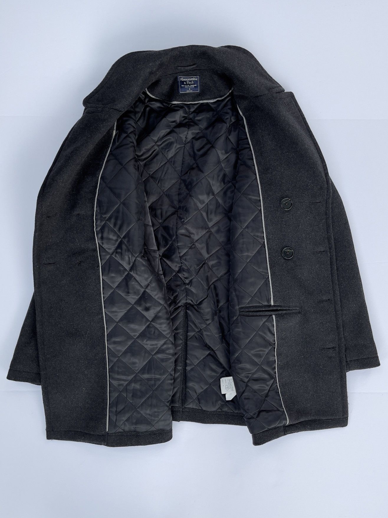 Abercrombie & Fitch GRAY PEACOAT Size US S / EU 44-46 / 1 - 3 Thumbnail