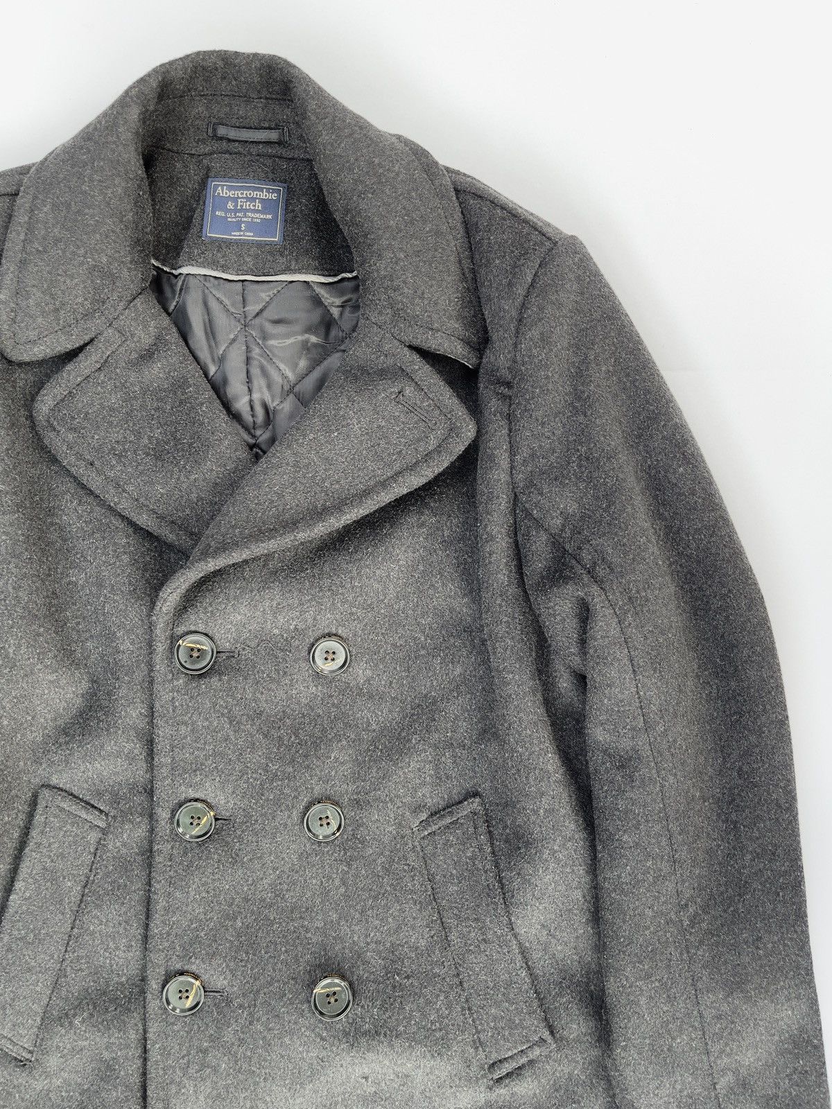 Abercrombie & Fitch GRAY PEACOAT Size US S / EU 44-46 / 1 - 2 Thumbnail