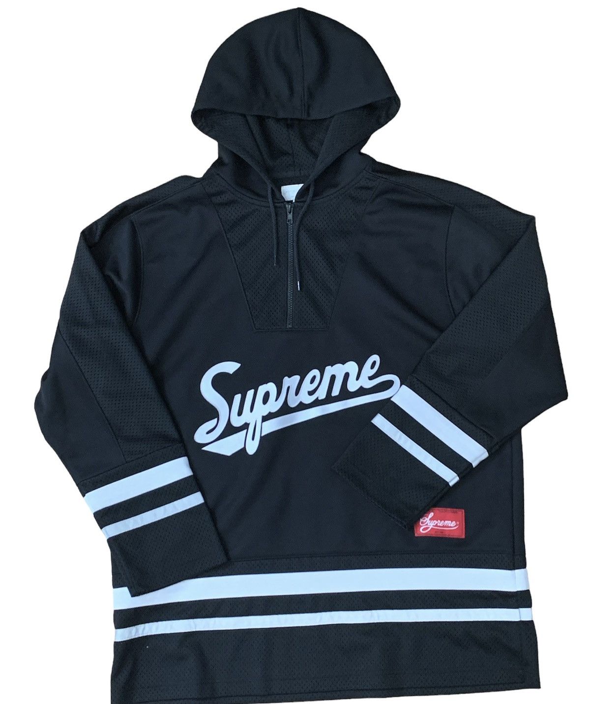 Supreme SUPREME 3M SCRIPT HOODED HOCKEY JERSEY | Grailed