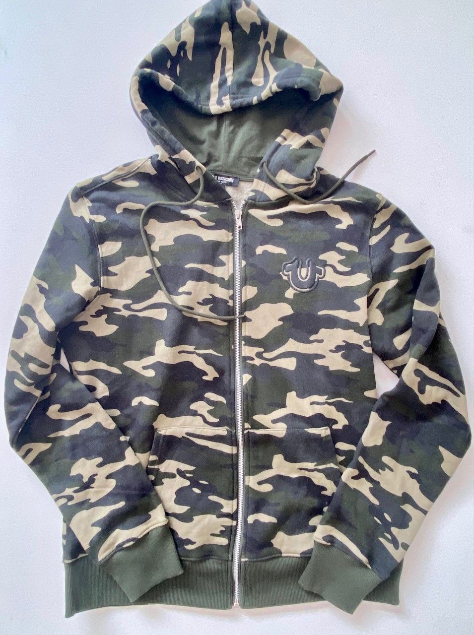 関税込み♪【TRUE RELIGION】BUDDHA CAMO ロゴ ★ フーディ True Religion Camo Sweater Jacket Hood Buddha Camouflage