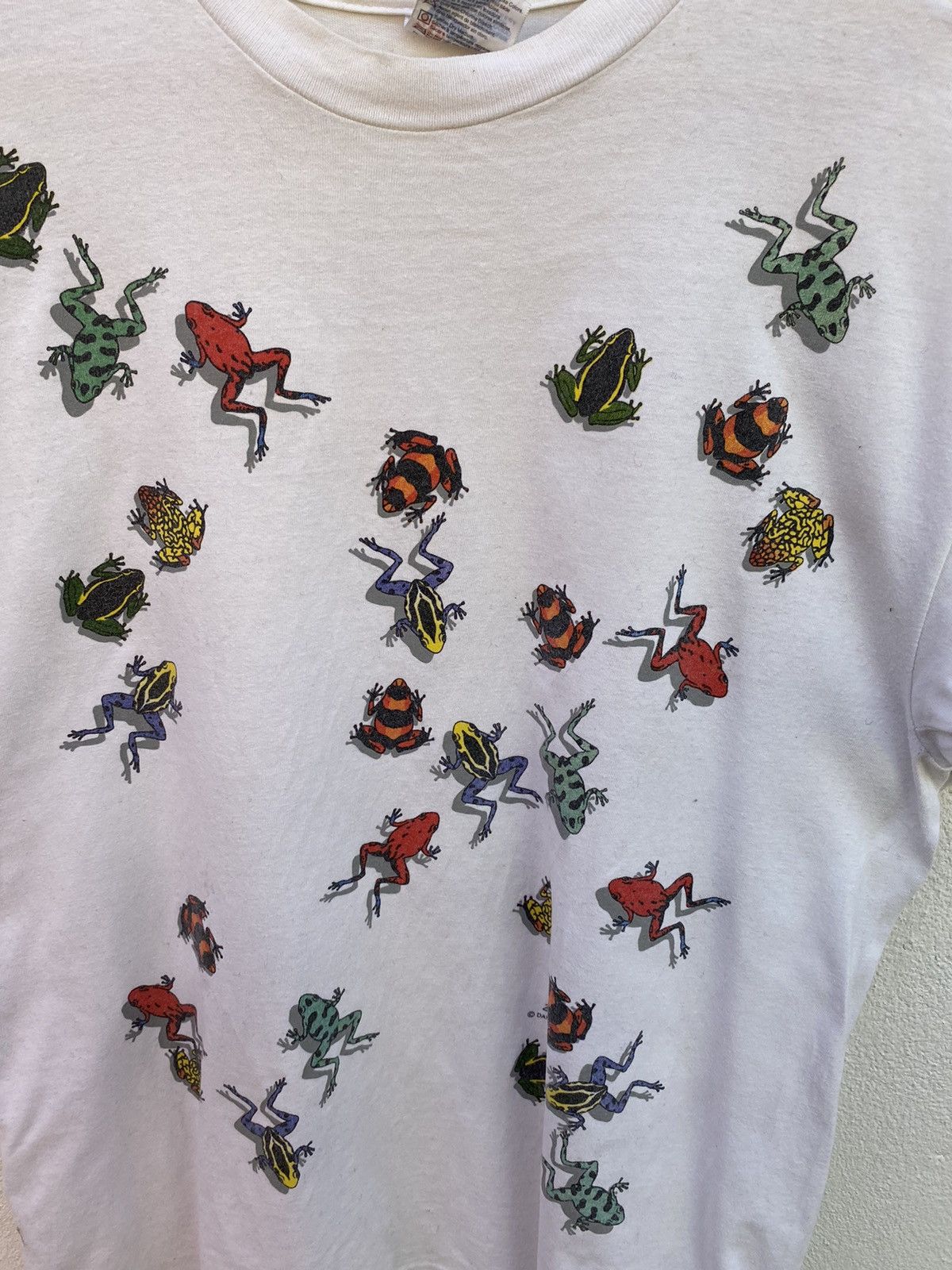 NWT Vtg Frog hot Shirt All Over Print Made In USA Dan Gilbert 90s L