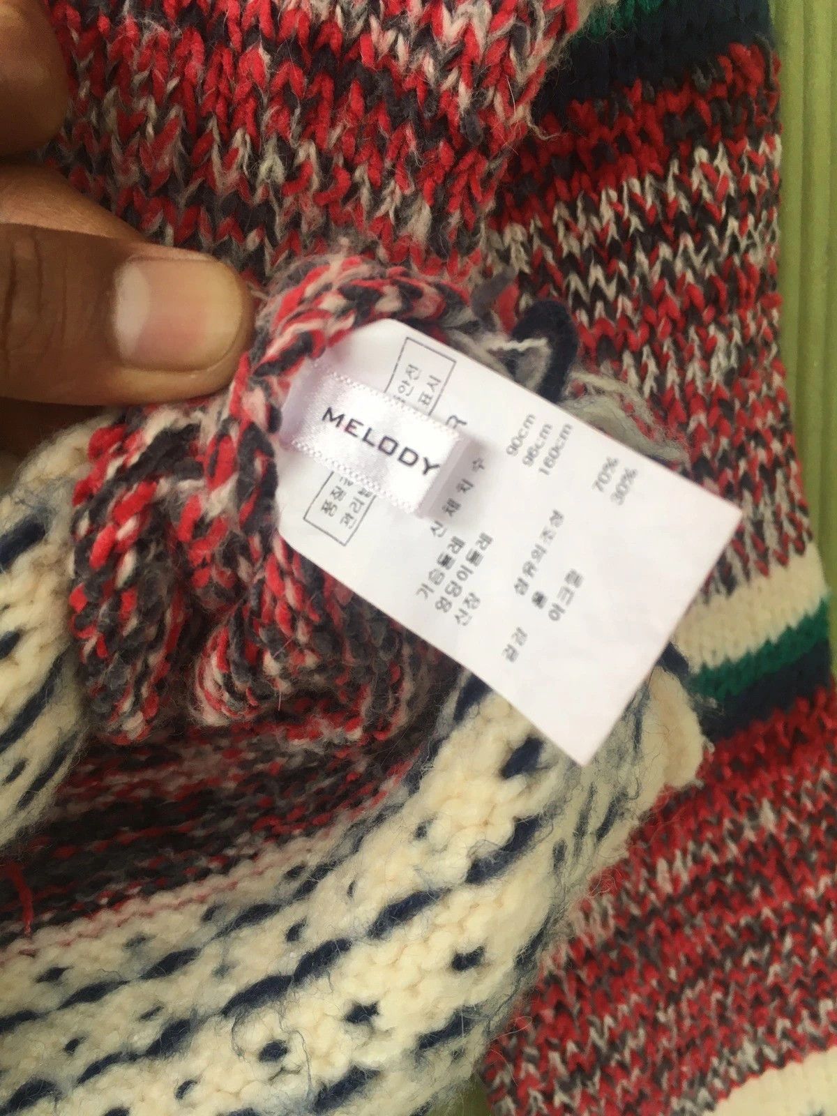 Other 📌Rare MELODY GARDEN Hand/Knitwear Stripe Pullover Design Size US M / EU 48-50 / 2 - 7 Thumbnail