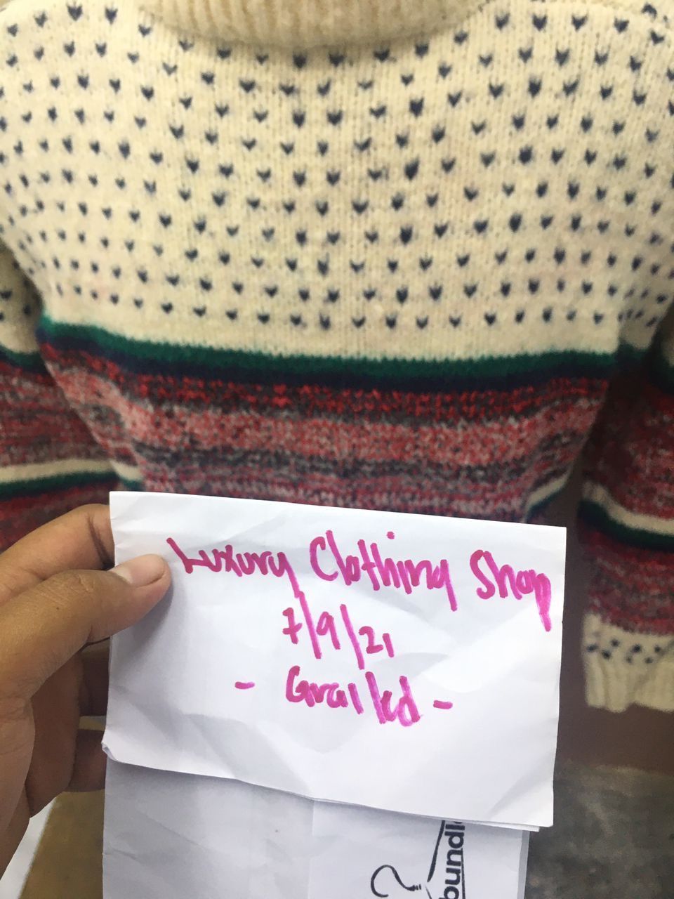 Other 📌Rare MELODY GARDEN Hand/Knitwear Stripe Pullover Design Size US M / EU 48-50 / 2 - 8 Thumbnail
