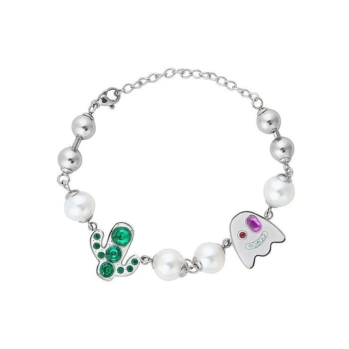 Jewelry × Vintage Funny Pendant Stitching Pearl Fashion Bracelet Size ONE SIZE - 4 Thumbnail