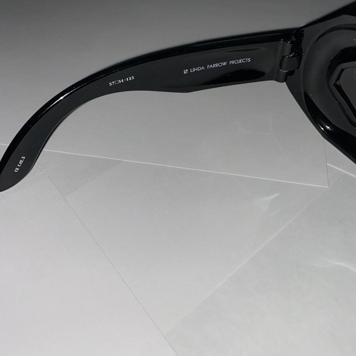 Linda Farrow × Walter Van Beirendonck Walter Van Beirendonk Diamond Mask Black Glasses Size ONE SIZE - 3 Thumbnail