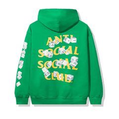 Green anti social social hotsell club hoodie