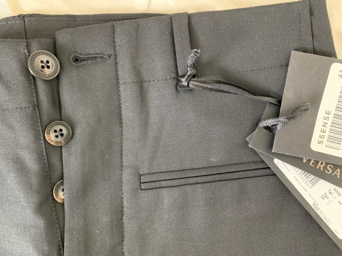 Versace Rrp $1185 (NWT) SS16 black formal gabardine trousers Size US 28 / EU 44 - 3 Thumbnail