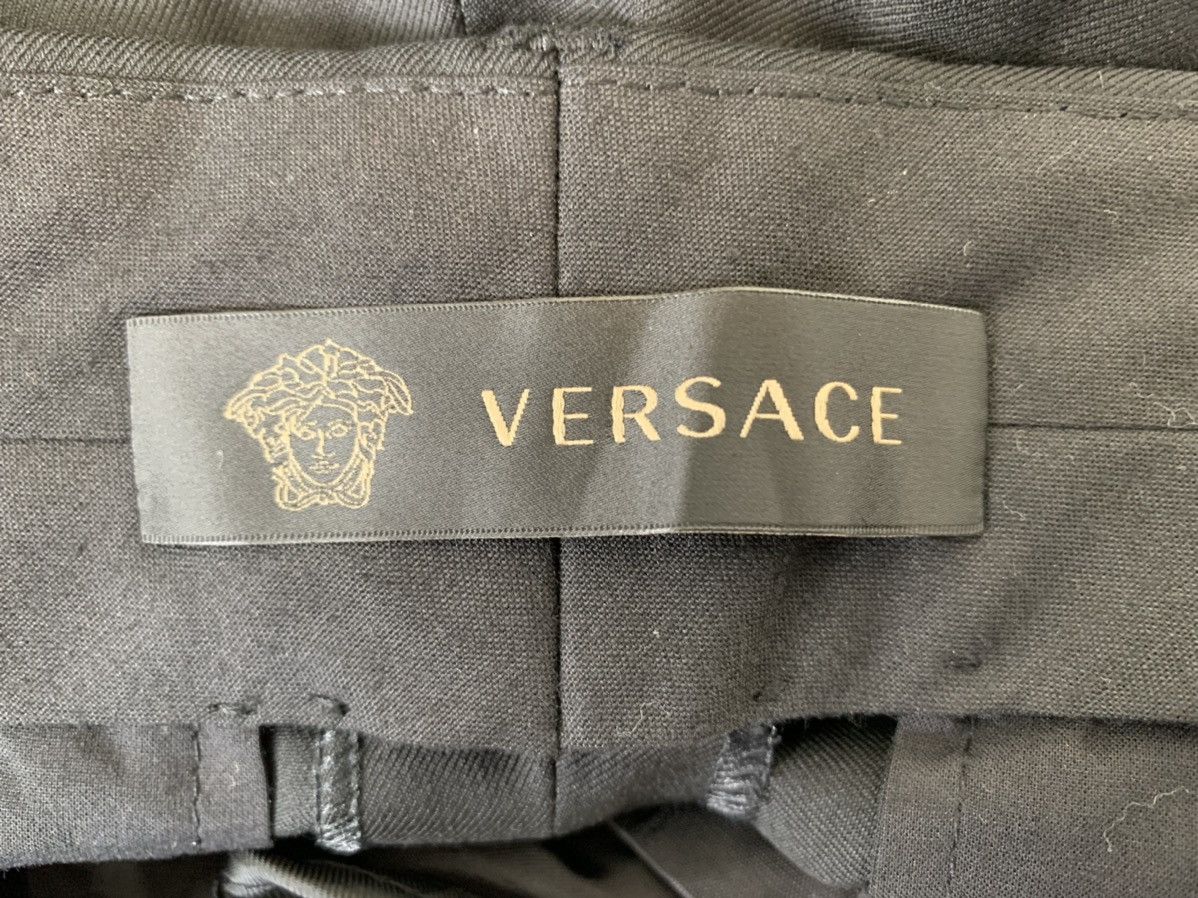Versace Rrp $1185 (NWT) SS16 black formal gabardine trousers Size US 28 / EU 44 - 13 Thumbnail