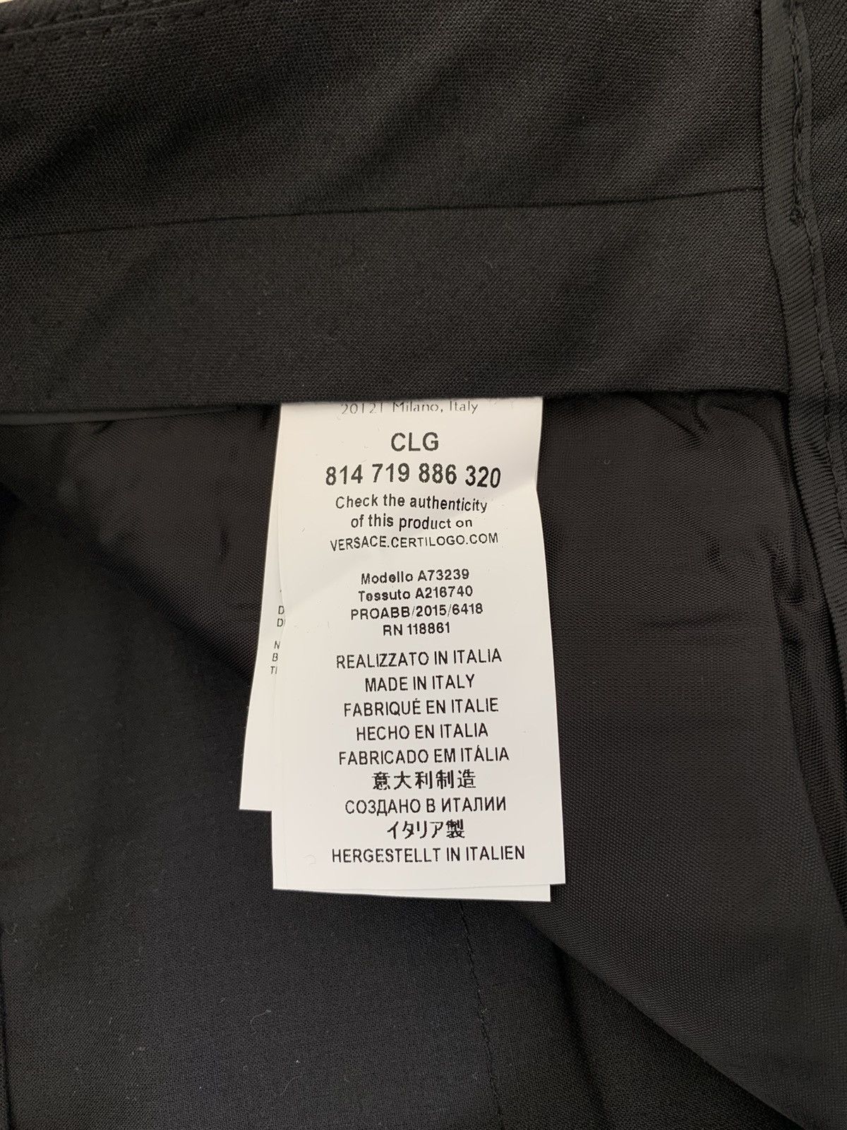 Versace Rrp $1185 (NWT) SS16 black formal gabardine trousers Size US 28 / EU 44 - 10 Thumbnail