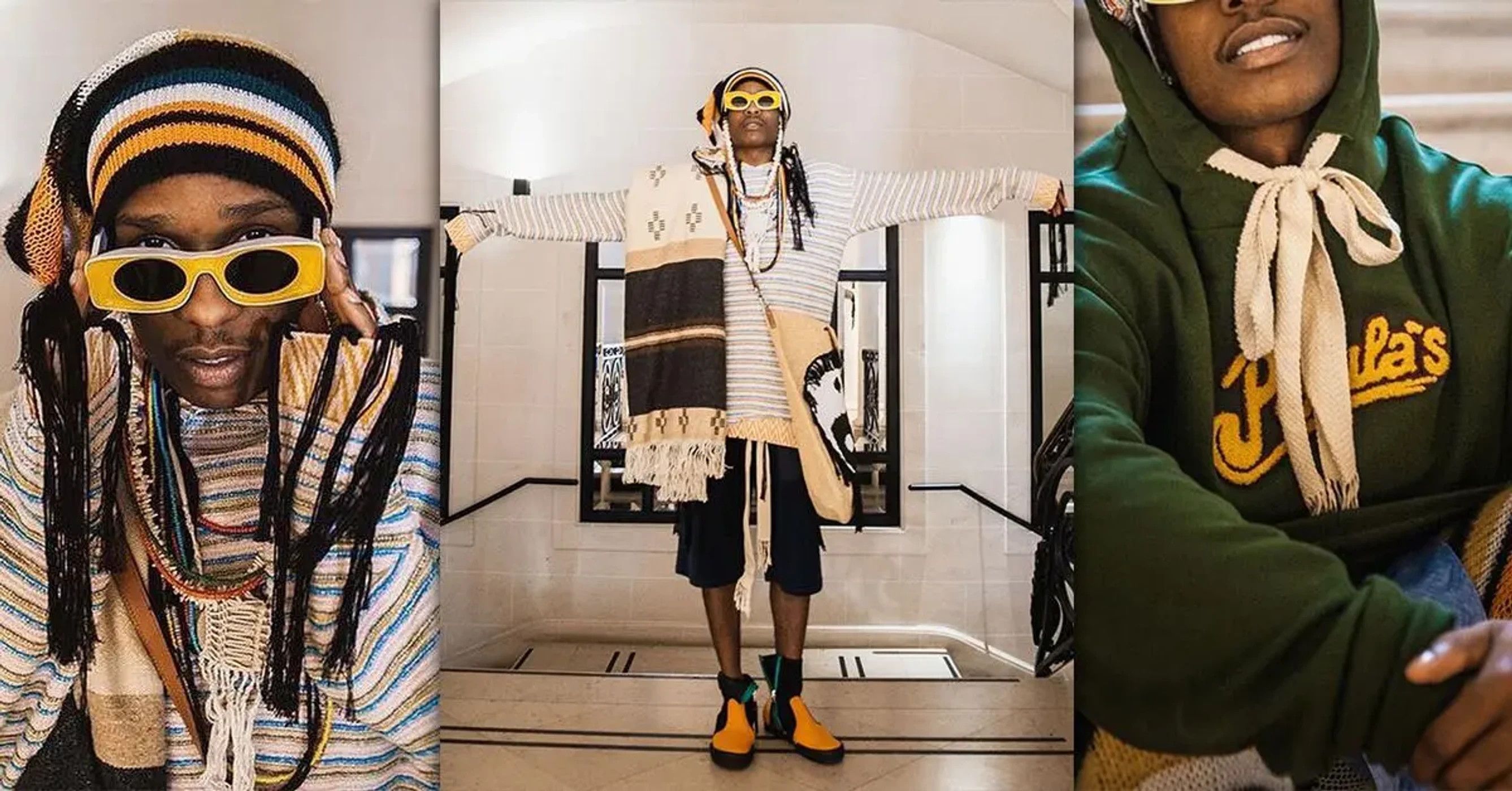 Vintage ASAP Rocky Acetate Yellow Ibiza Sunglasses Size ONE SIZE - 3 Thumbnail