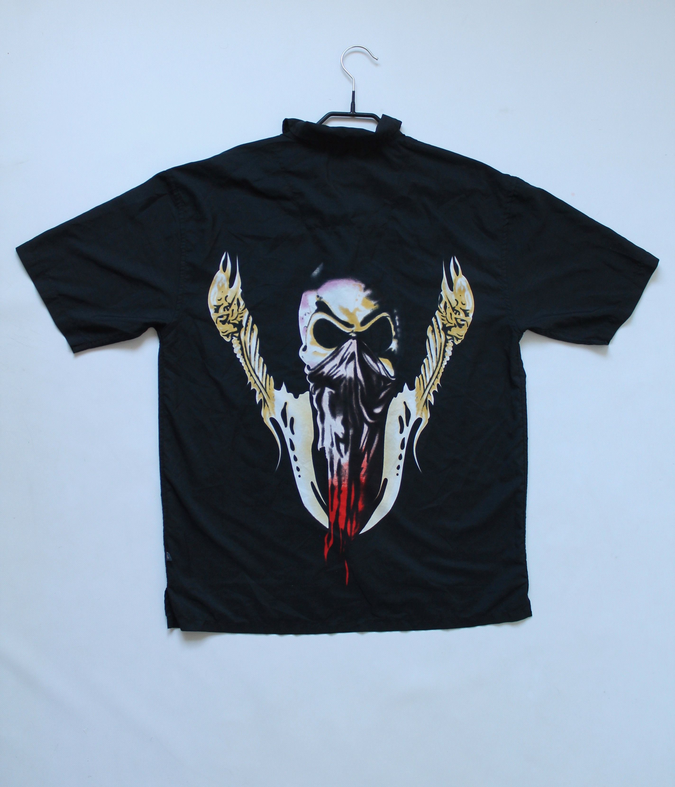 Vintage UNLOCK Skull Vintage Shirt Short Sleeve print streetwear Size US S / EU 44-46 / 1 - 9 Thumbnail