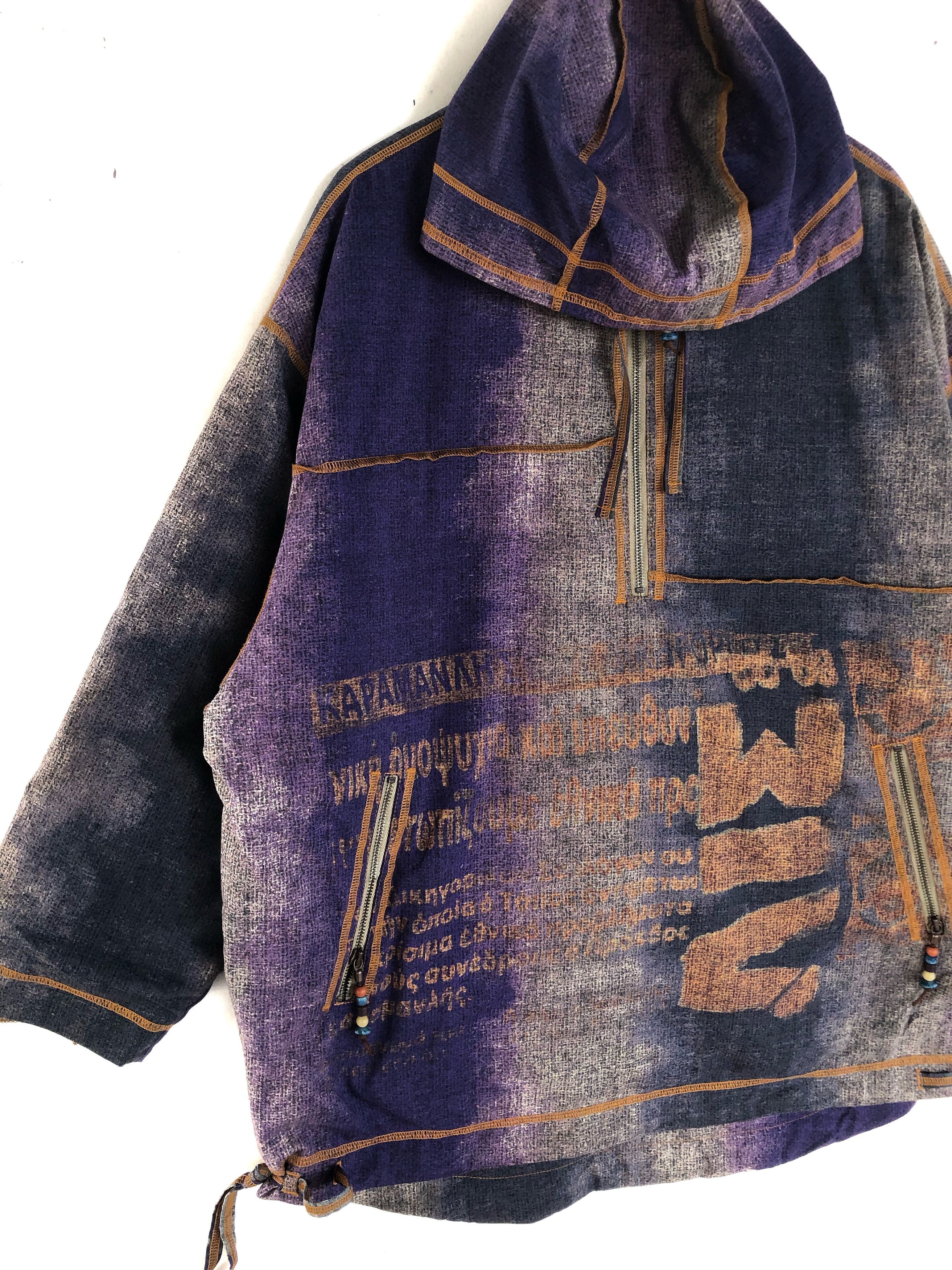 Linea RARE🔥VINTAGE LINEA PALIO ETHNIC TRIBE HALFZIPPER JACKET Size US XXL / EU 58 / 5 - 3 Thumbnail