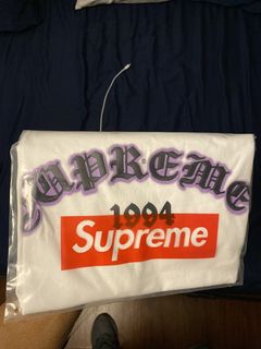 Supreme Old English Collar Logo L/S Top Black Medium M SS21 NY FTP