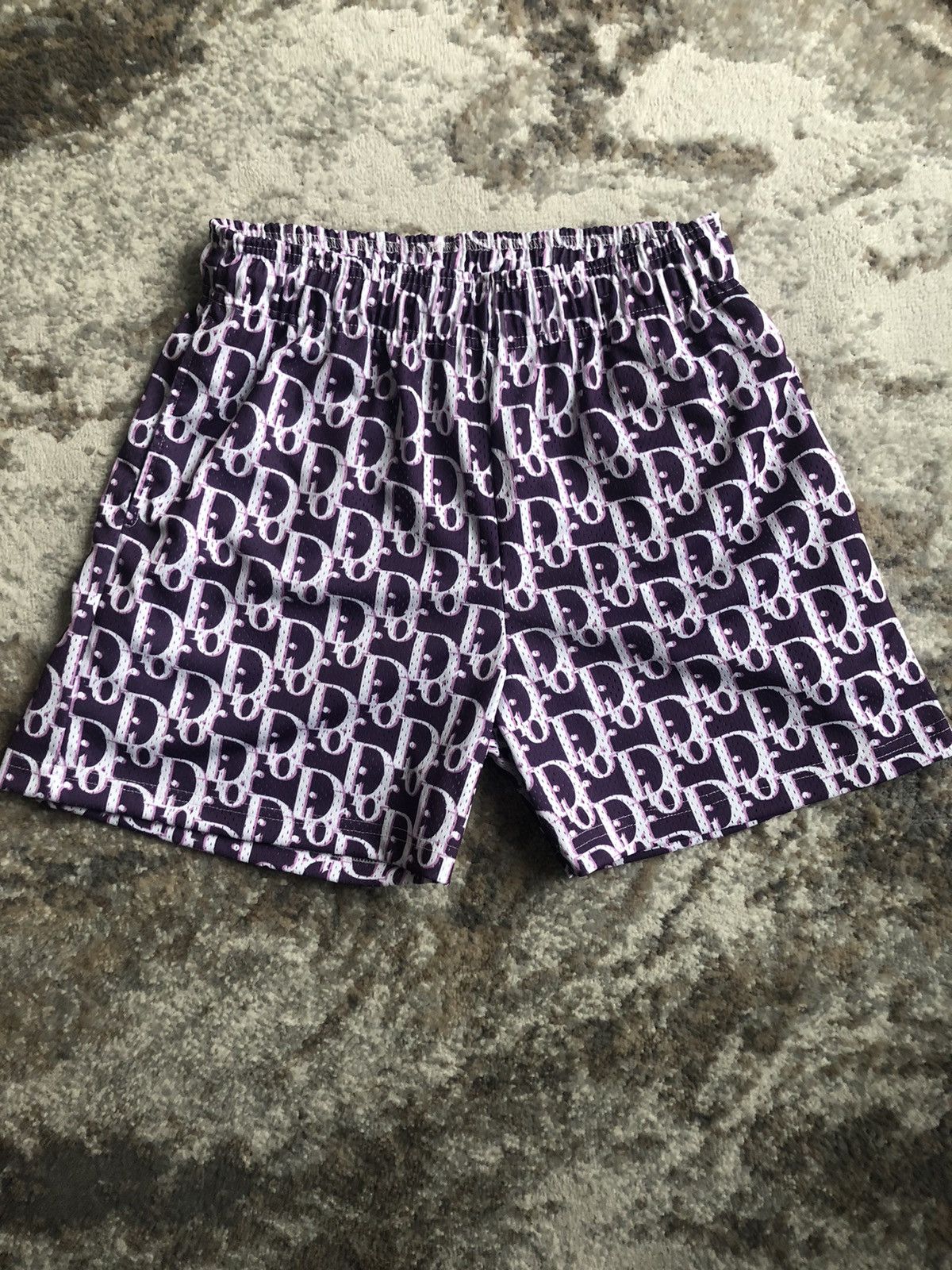 Bravest Studios Bravest Studios Dior Oblique Purple Mesh Shorts