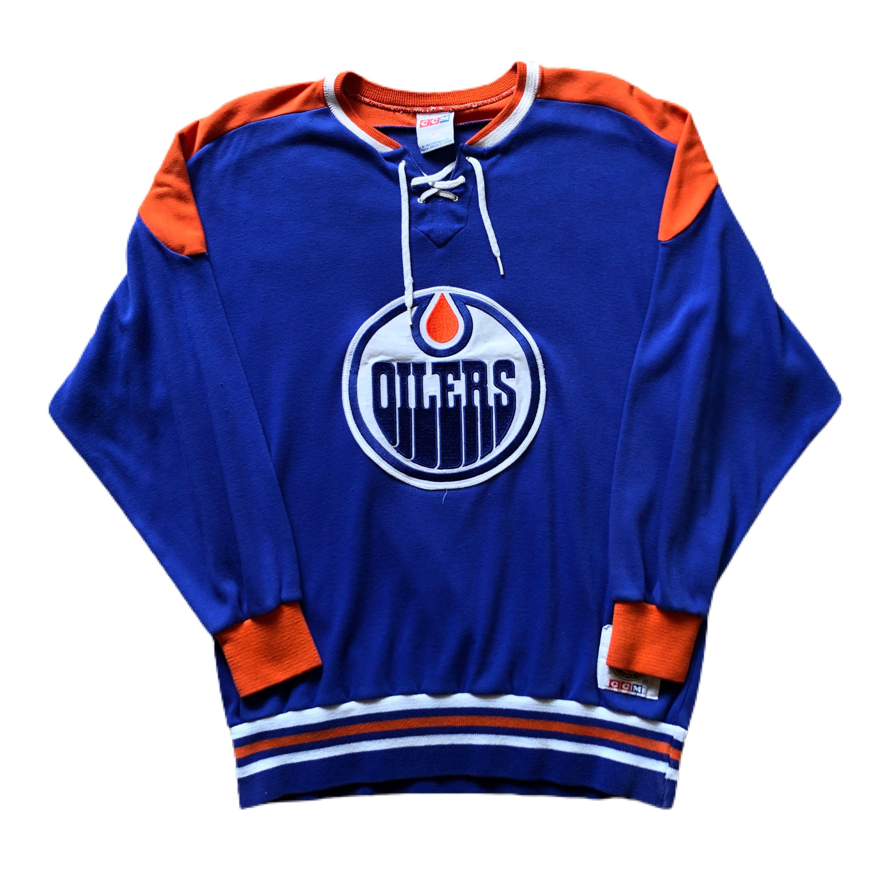 Ccm × NHL × Vintage Vintage Edmonton Oilers CCM Jersey Size US L / EU 52-54 / 3 - 1 Thumbnail