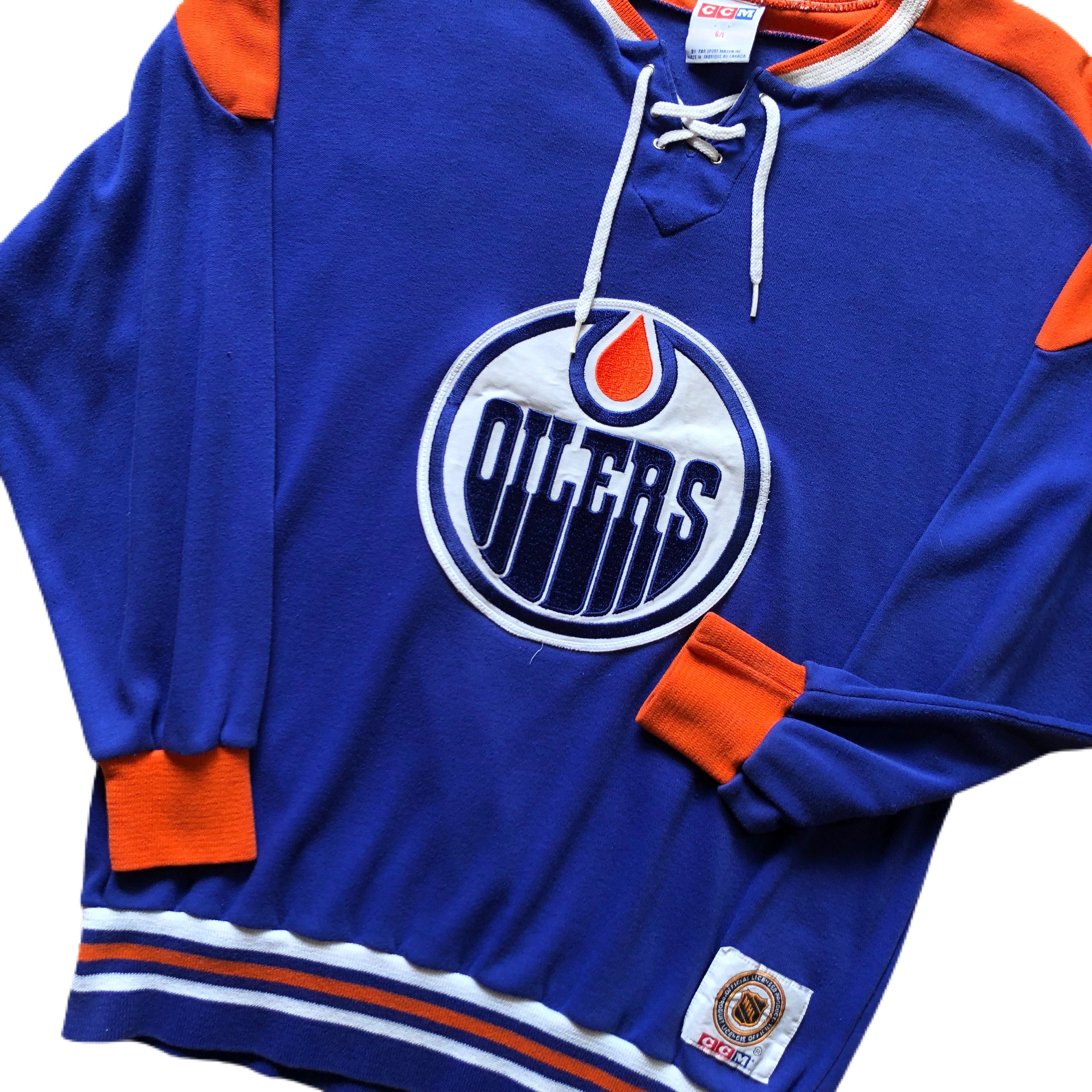 Ccm × NHL × Vintage Vintage Edmonton Oilers CCM Jersey Size US L / EU 52-54 / 3 - 3 Thumbnail
