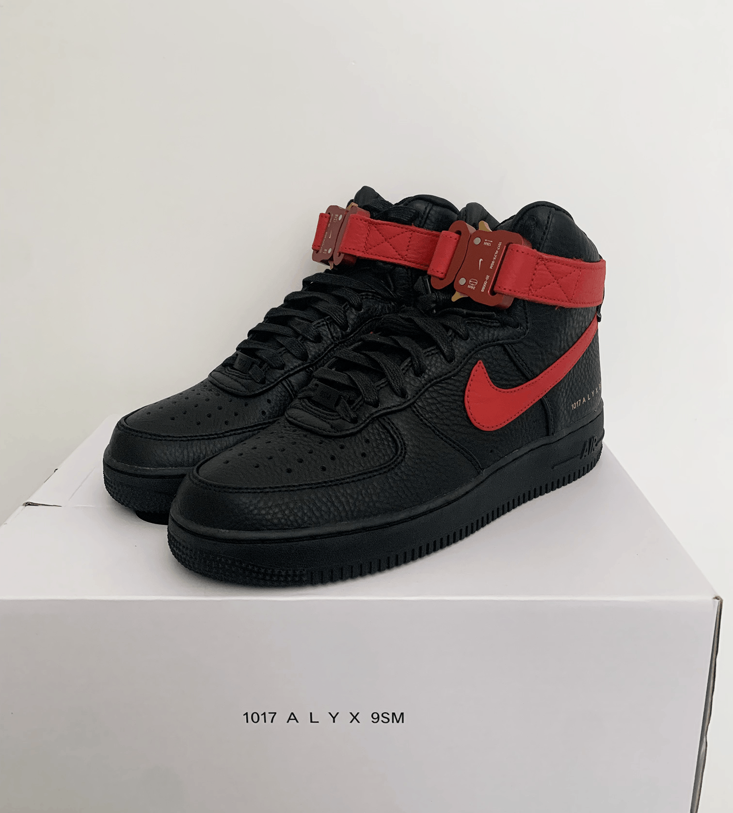 Nike Air Force 1 High Alyx Black Red | Grailed