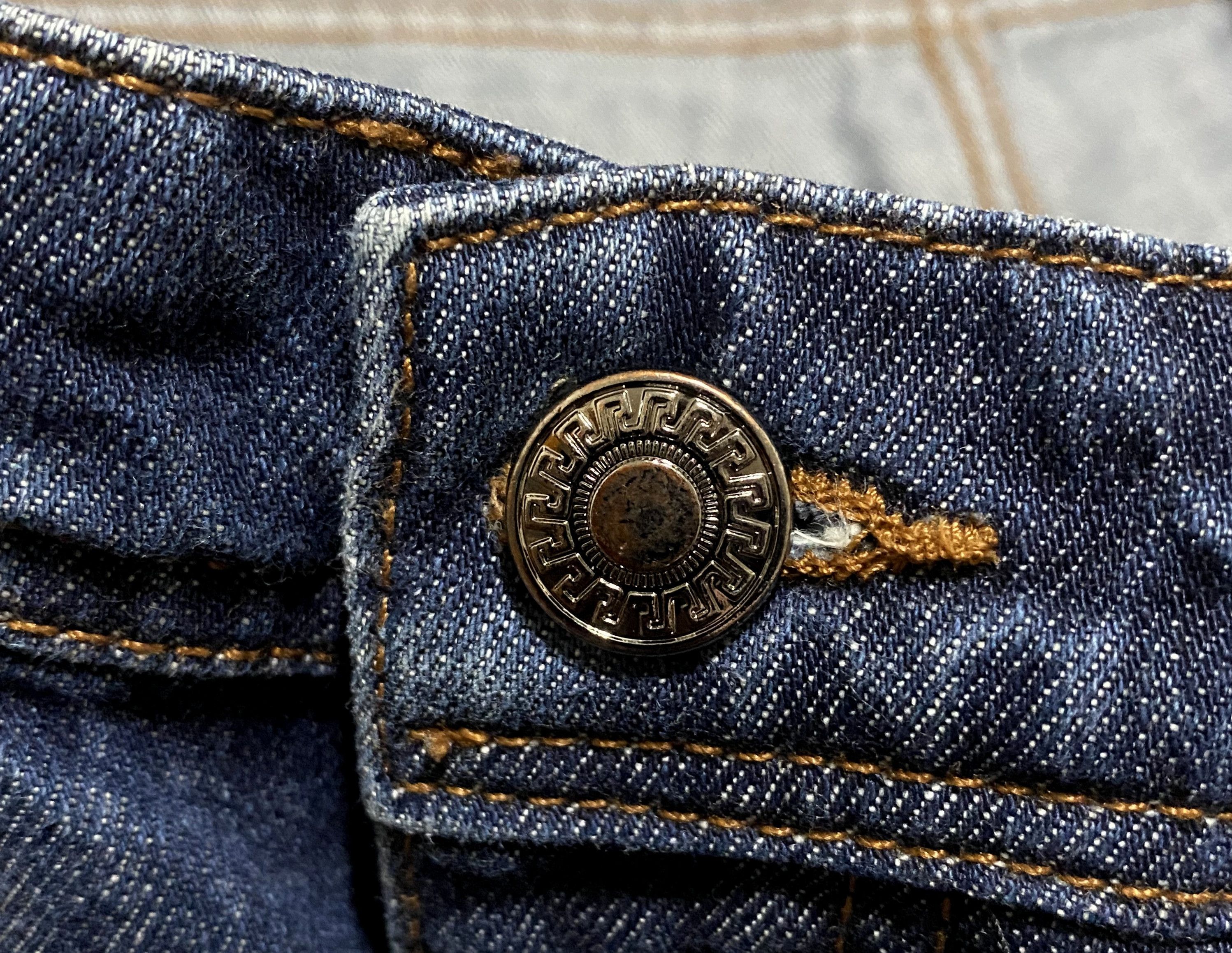 H&M × Versace Unisex Versace H&M 2012 Cruise Collection Washed Jeans Denim Size US 31 - 13 Thumbnail