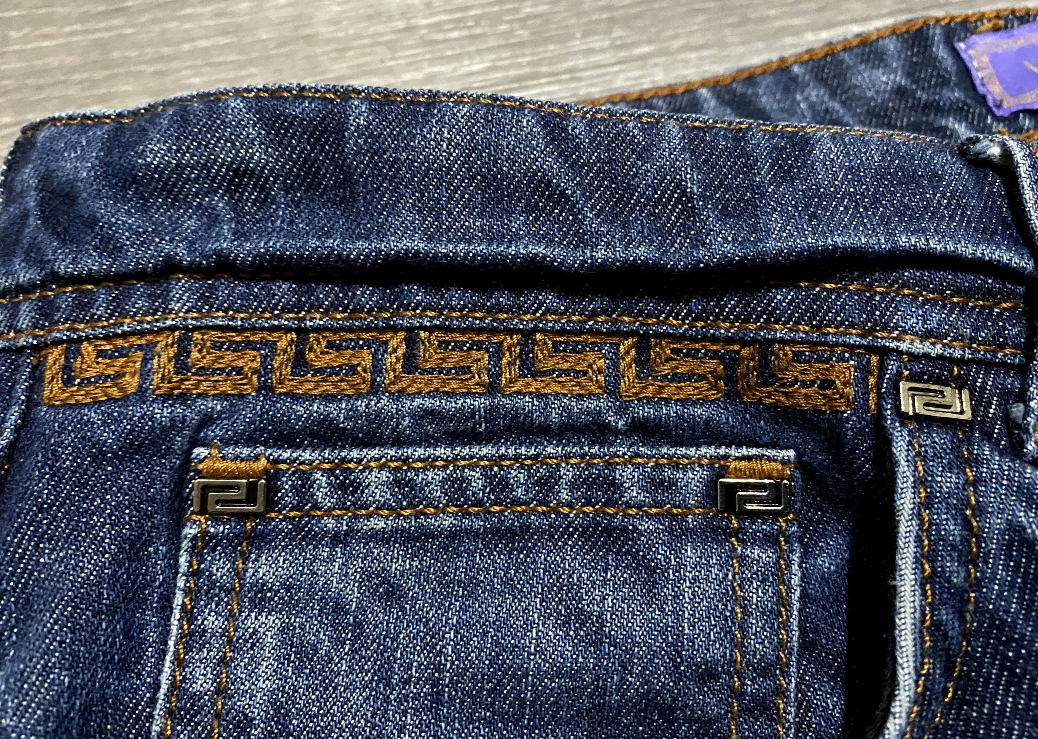 H&M × Versace Unisex Versace H&M 2012 Cruise Collection Washed Jeans Denim Size US 31 - 11 Thumbnail