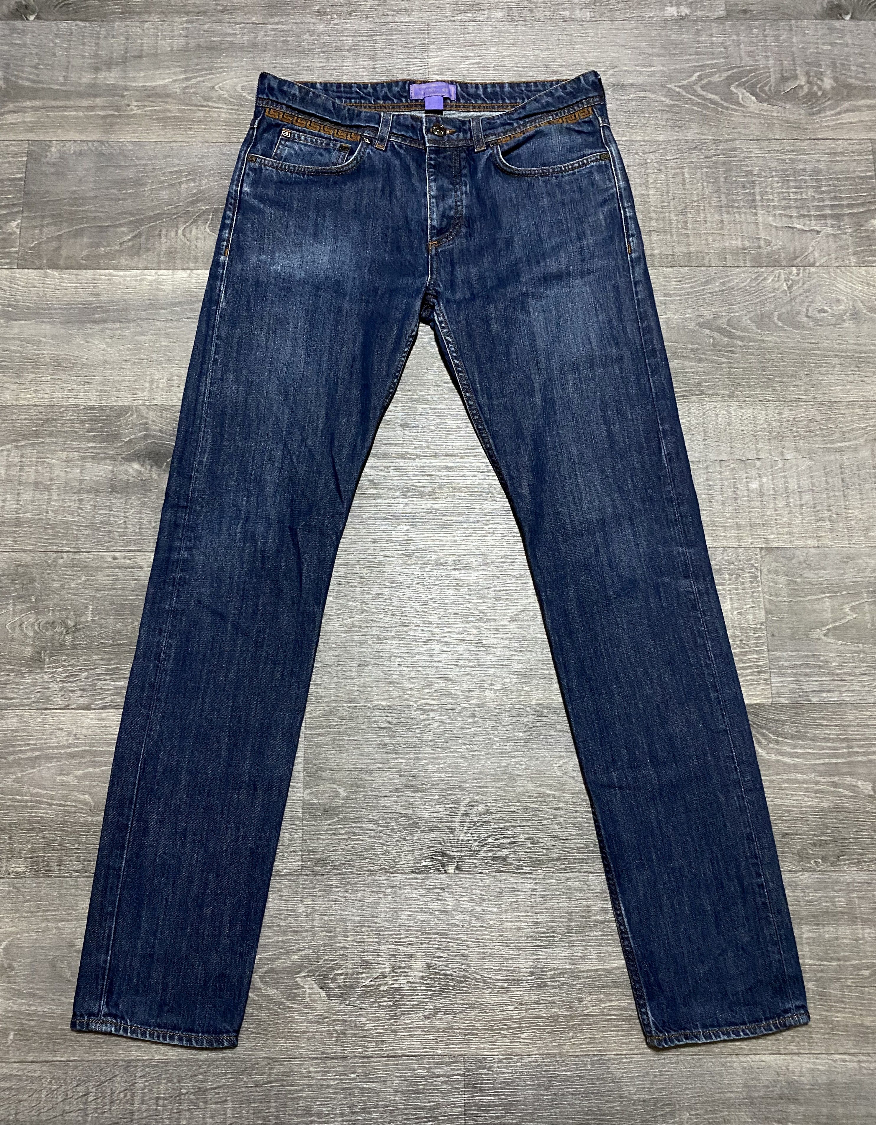 H&M × Versace Unisex Versace H&M 2012 Cruise Collection Washed Jeans Denim Size US 31 - 5 Thumbnail
