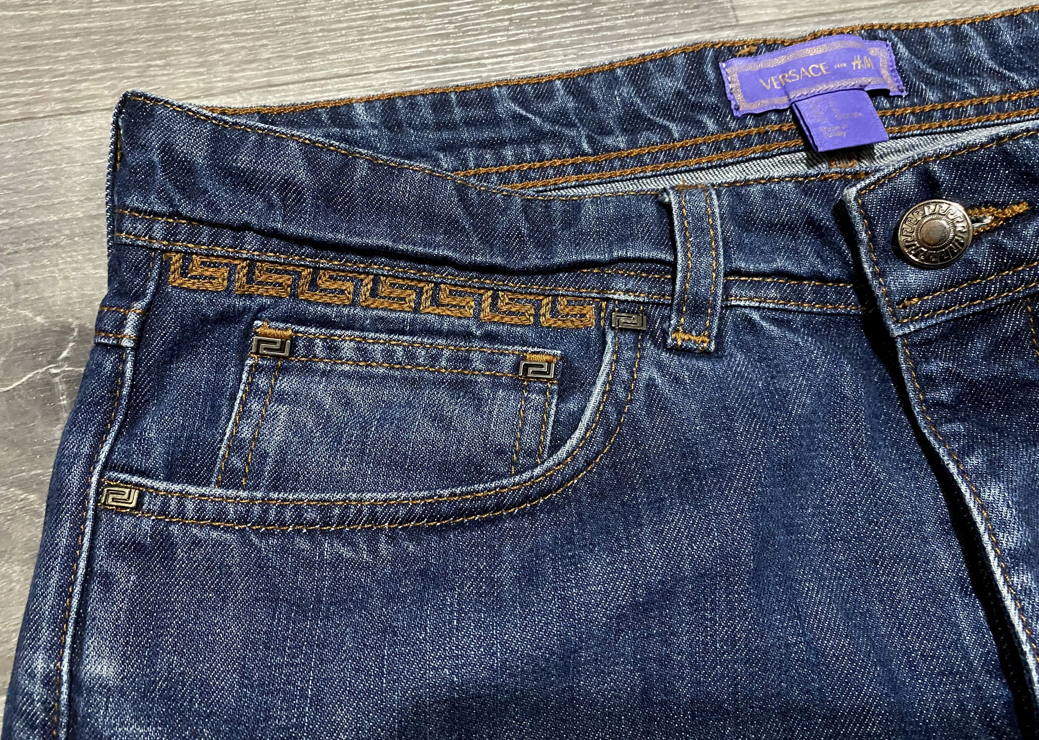 H&M × Versace Unisex Versace H&M 2012 Cruise Collection Washed Jeans Denim Size US 31 - 10 Thumbnail