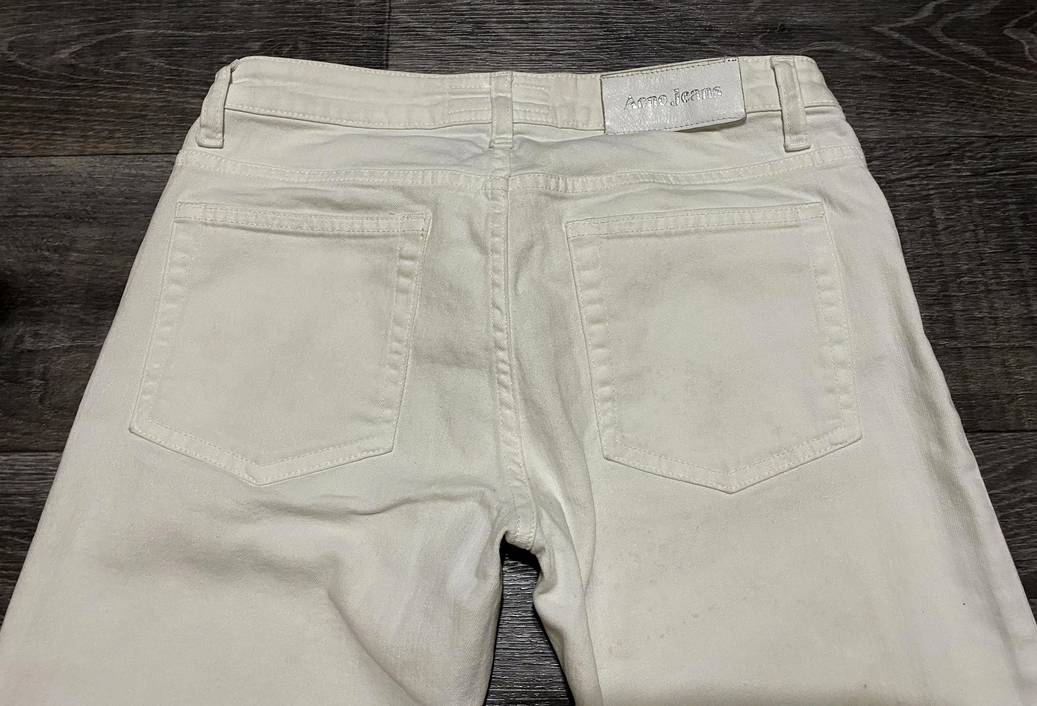 Acne Studios Women's Acne Studios Hep White Jeans Stretchy Denim Size 27" / US 4 / IT 40 - 4 Thumbnail