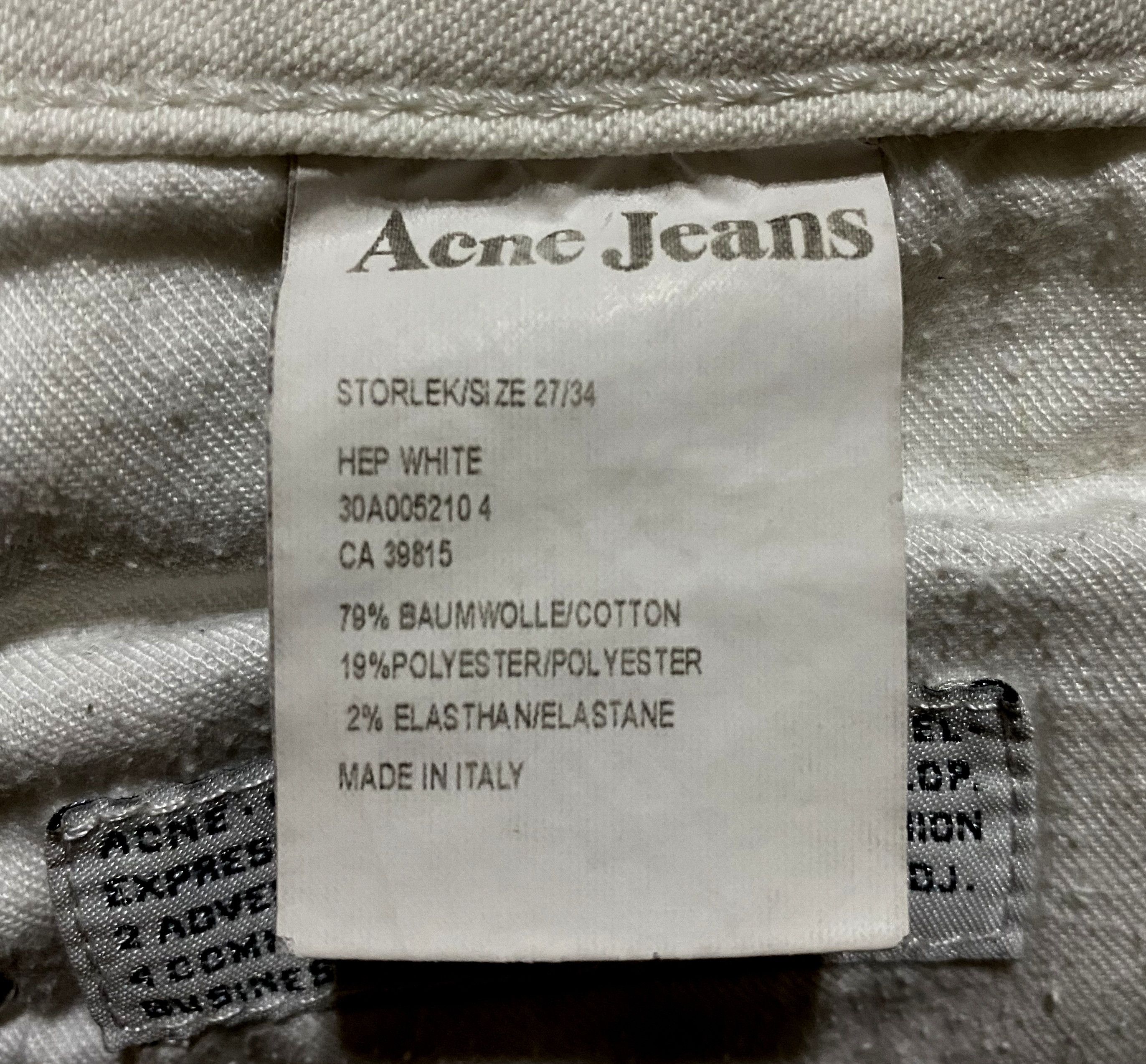 Acne Studios Women's Acne Studios Hep White Jeans Stretchy Denim Size 27" / US 4 / IT 40 - 14 Thumbnail