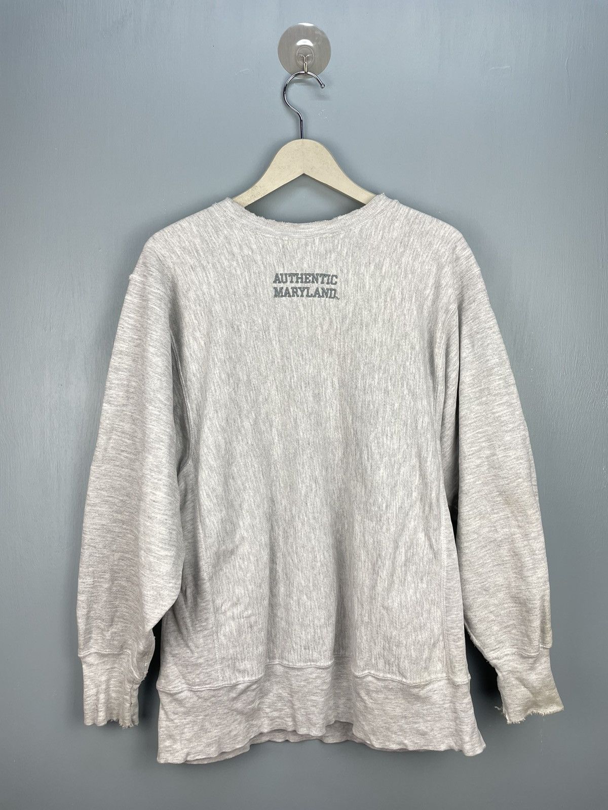 Champion Vintage 90s Champion Reverse weave distress sweatshirt Size US L / EU 52-54 / 3 - 2 Thumbnail