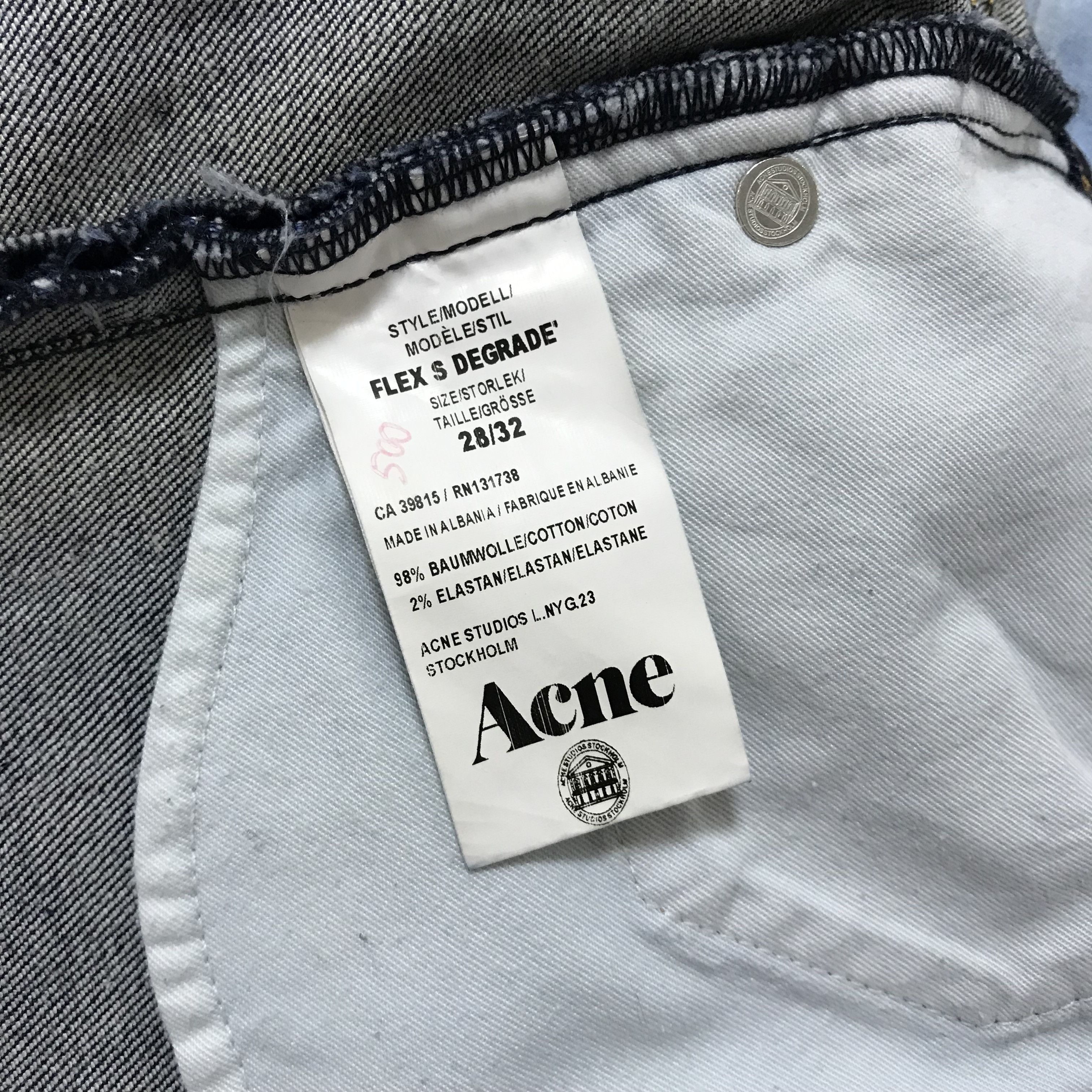Acne Studios ACNE STUDIOS Flex S Degrade Jeans Blue Ombre Denim Pants Size 28" / US 6 / IT 42 - 6 Thumbnail