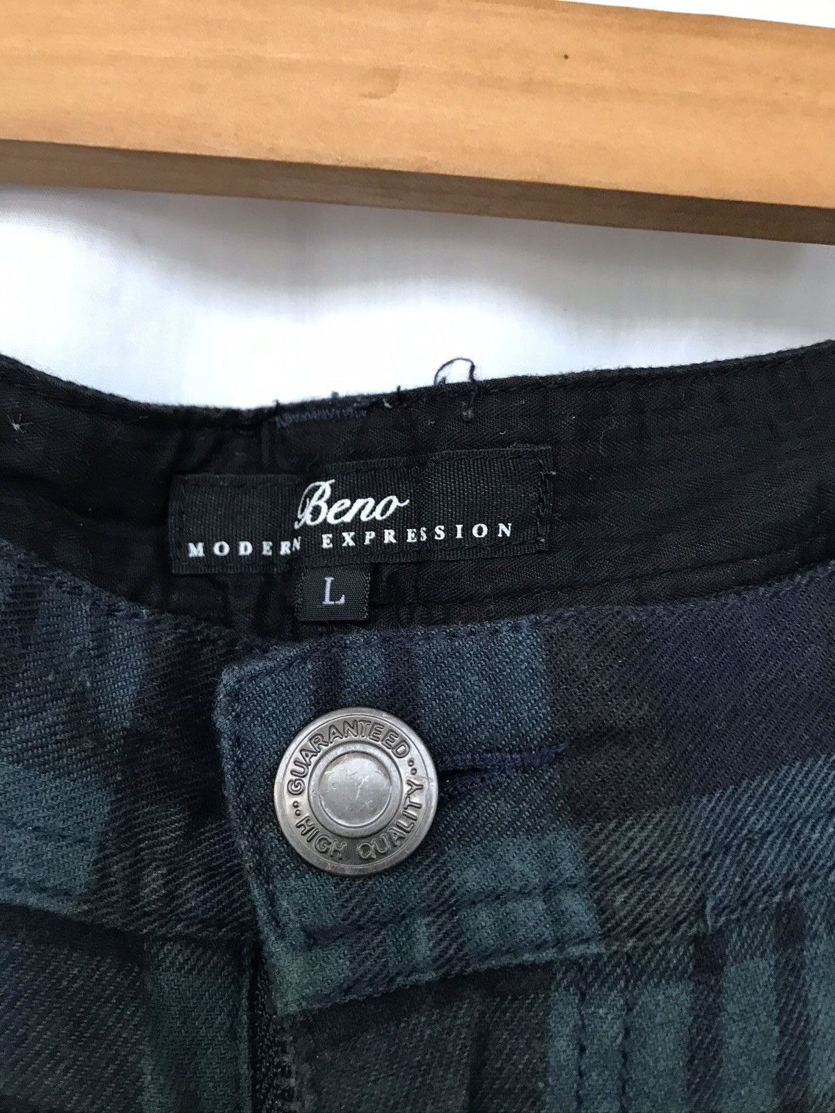 Japanese Brand × Vintage Beno Modern 7 Pocket Plaid Tartan Bikers Casual Pants Size US 32 / EU 48 - 19 Thumbnail