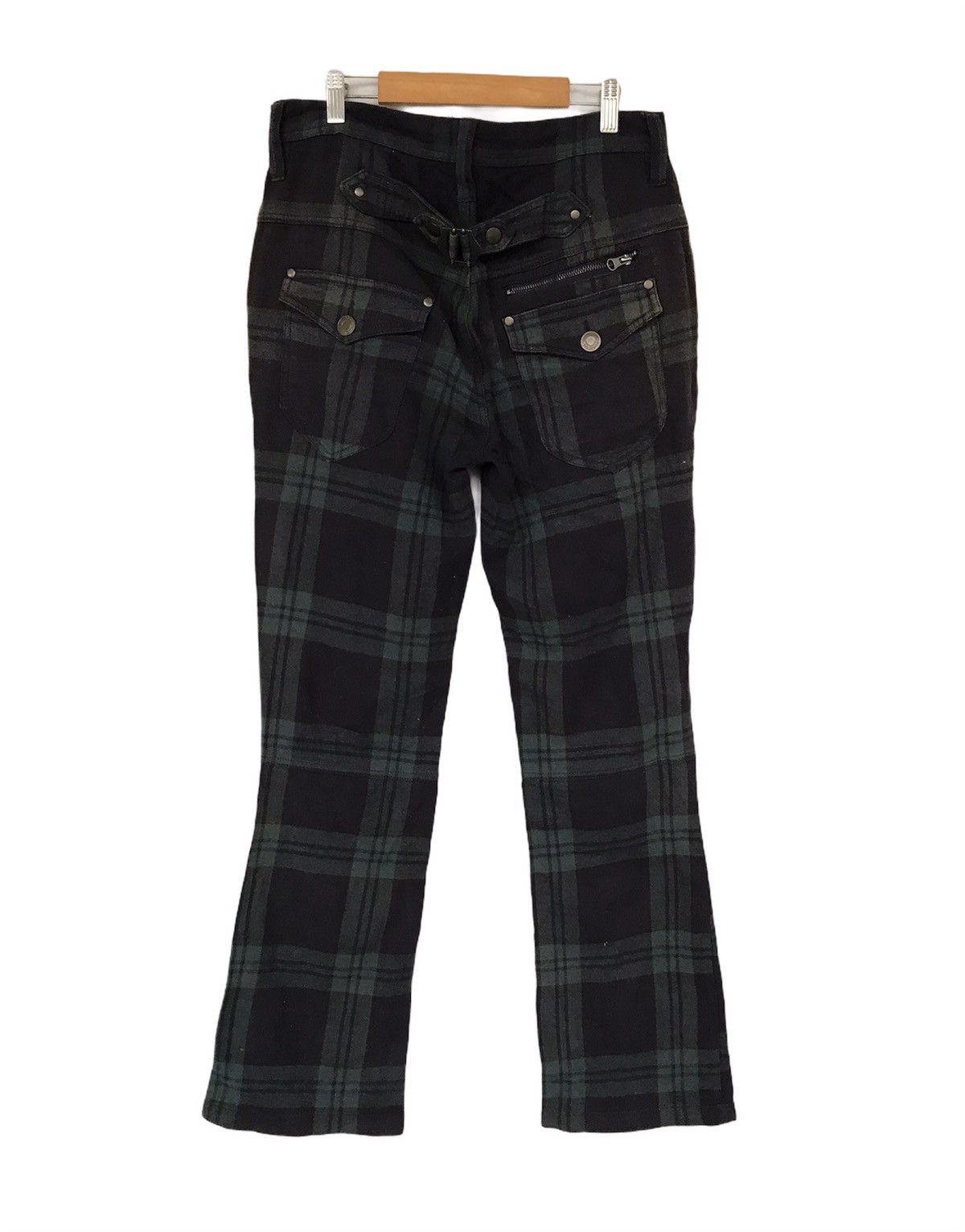 Japanese Brand × Vintage Beno Modern 7 Pocket Plaid Tartan Bikers Casual Pants Size US 32 / EU 48 - 2 Thumbnail