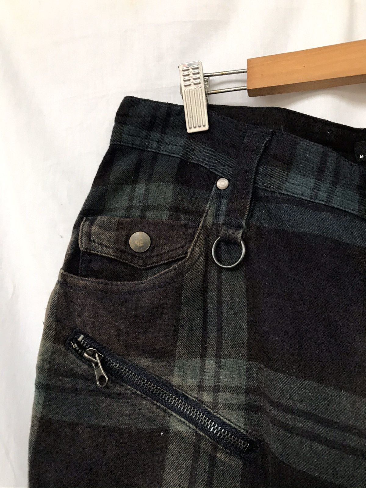 Japanese Brand × Vintage Beno Modern 7 Pocket Plaid Tartan Bikers Casual Pants Size US 32 / EU 48 - 10 Thumbnail