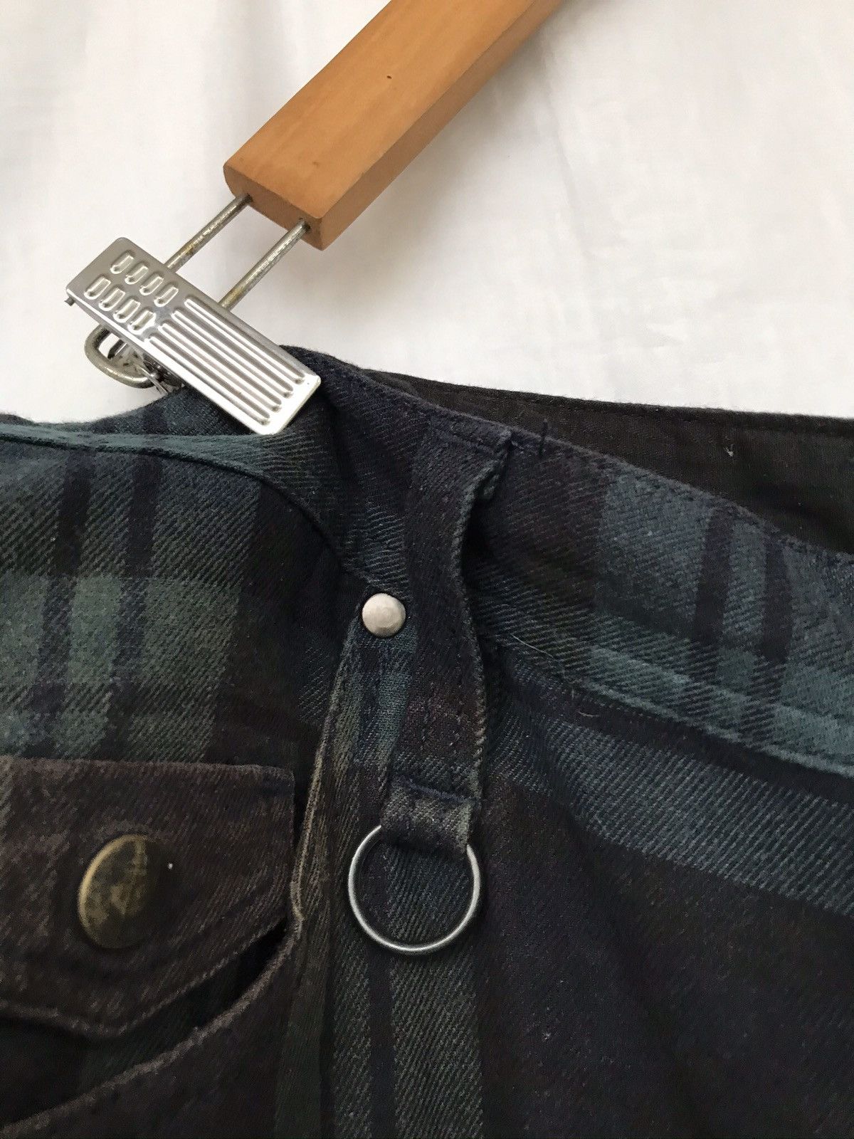 Japanese Brand × Vintage Beno Modern 7 Pocket Plaid Tartan Bikers Casual Pants Size US 32 / EU 48 - 18 Thumbnail