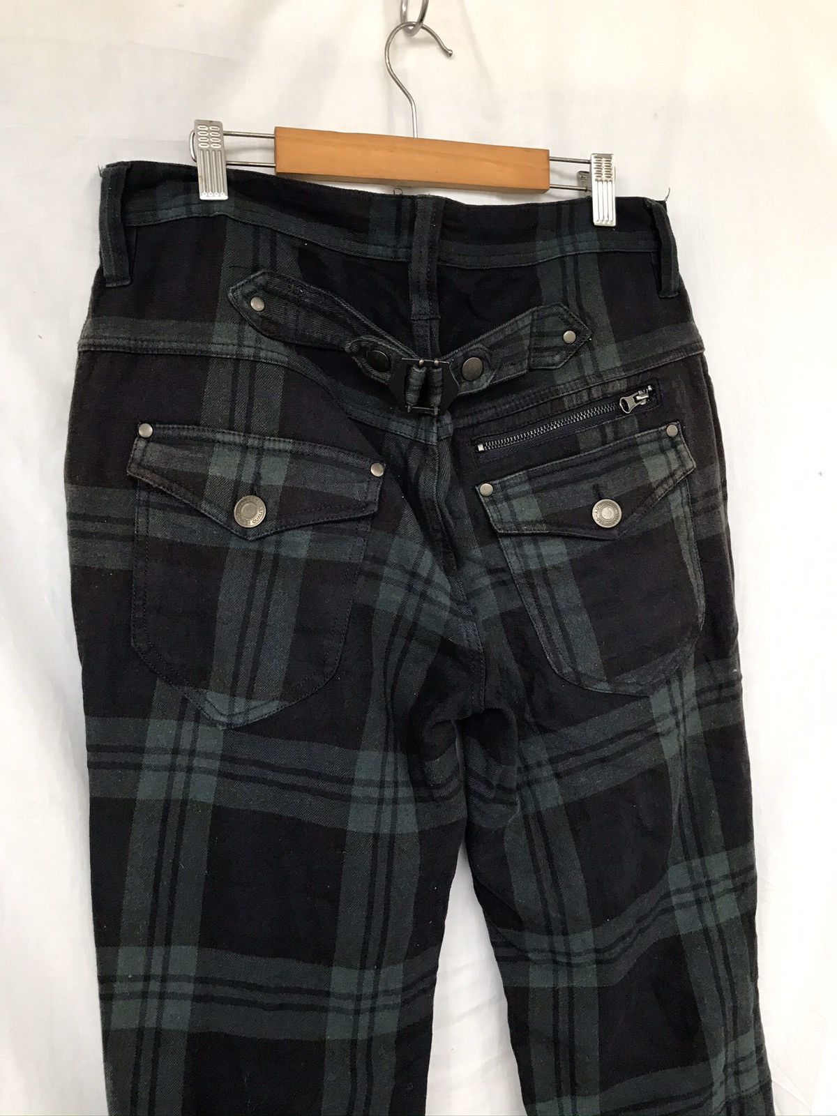 Japanese Brand × Vintage Beno Modern 7 Pocket Plaid Tartan Bikers Casual Pants Size US 32 / EU 48 - 14 Thumbnail