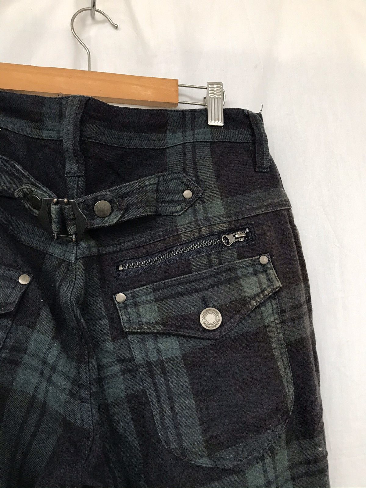 Japanese Brand × Vintage Beno Modern 7 Pocket Plaid Tartan Bikers Casual Pants Size US 32 / EU 48 - 13 Thumbnail
