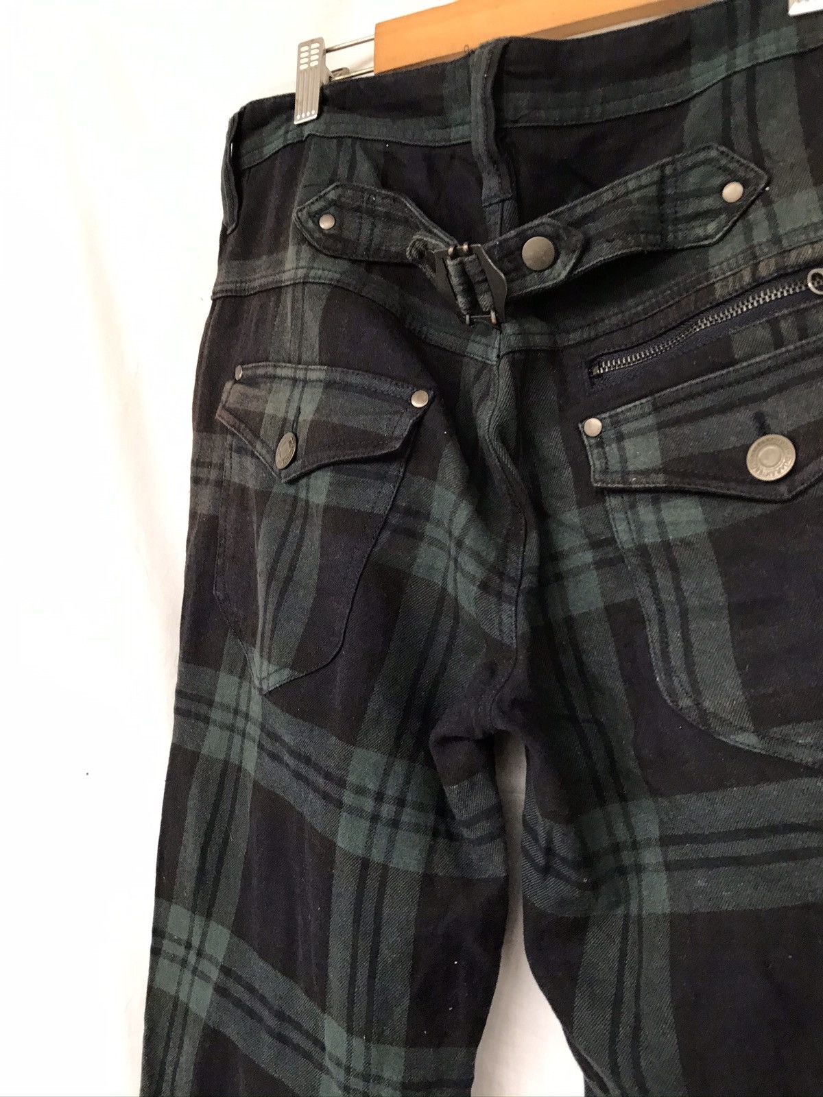 Japanese Brand × Vintage Beno Modern 7 Pocket Plaid Tartan Bikers Casual Pants Size US 32 / EU 48 - 15 Thumbnail