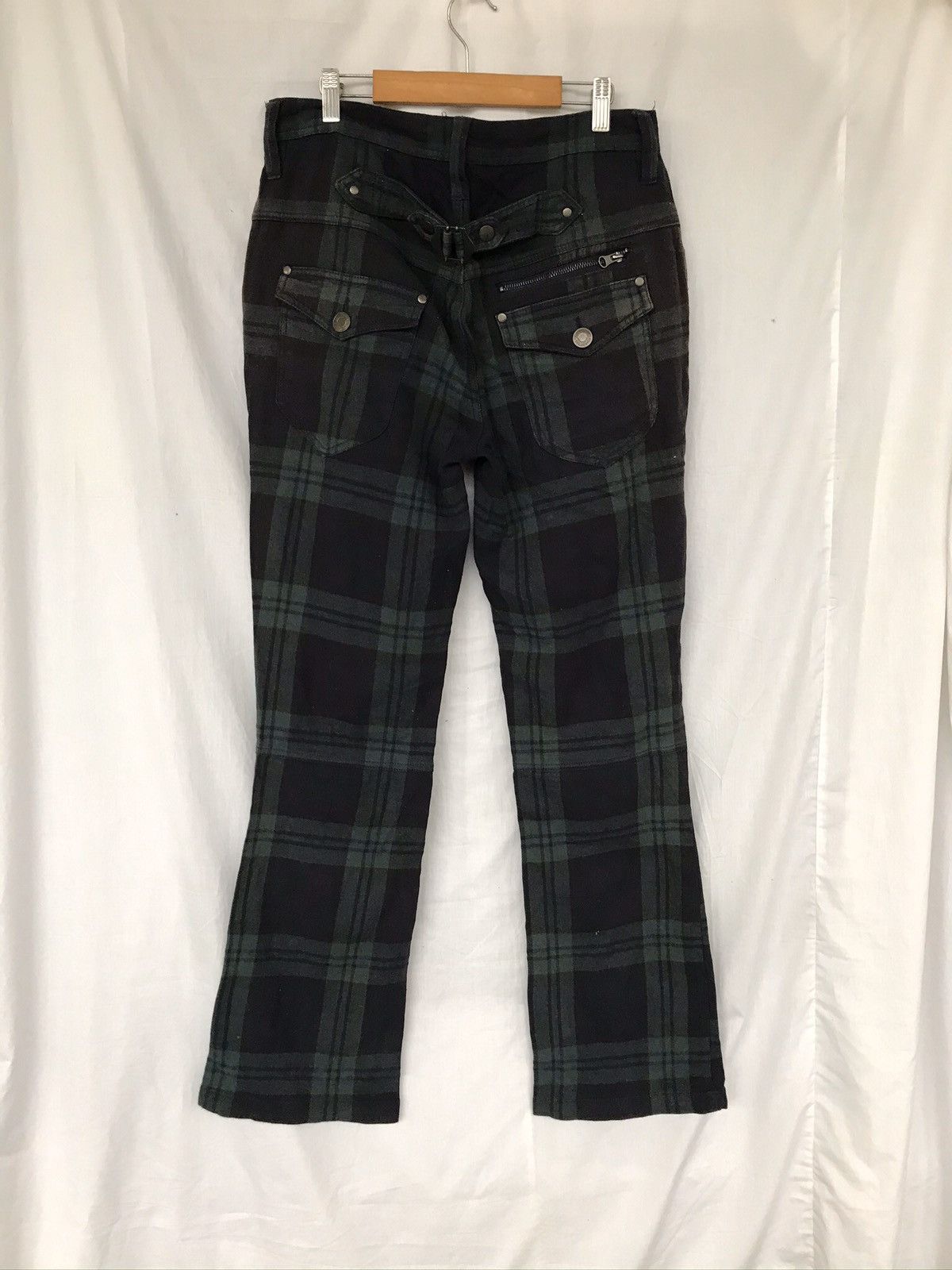 Japanese Brand × Vintage Beno Modern 7 Pocket Plaid Tartan Bikers Casual Pants Size US 32 / EU 48 - 16 Thumbnail