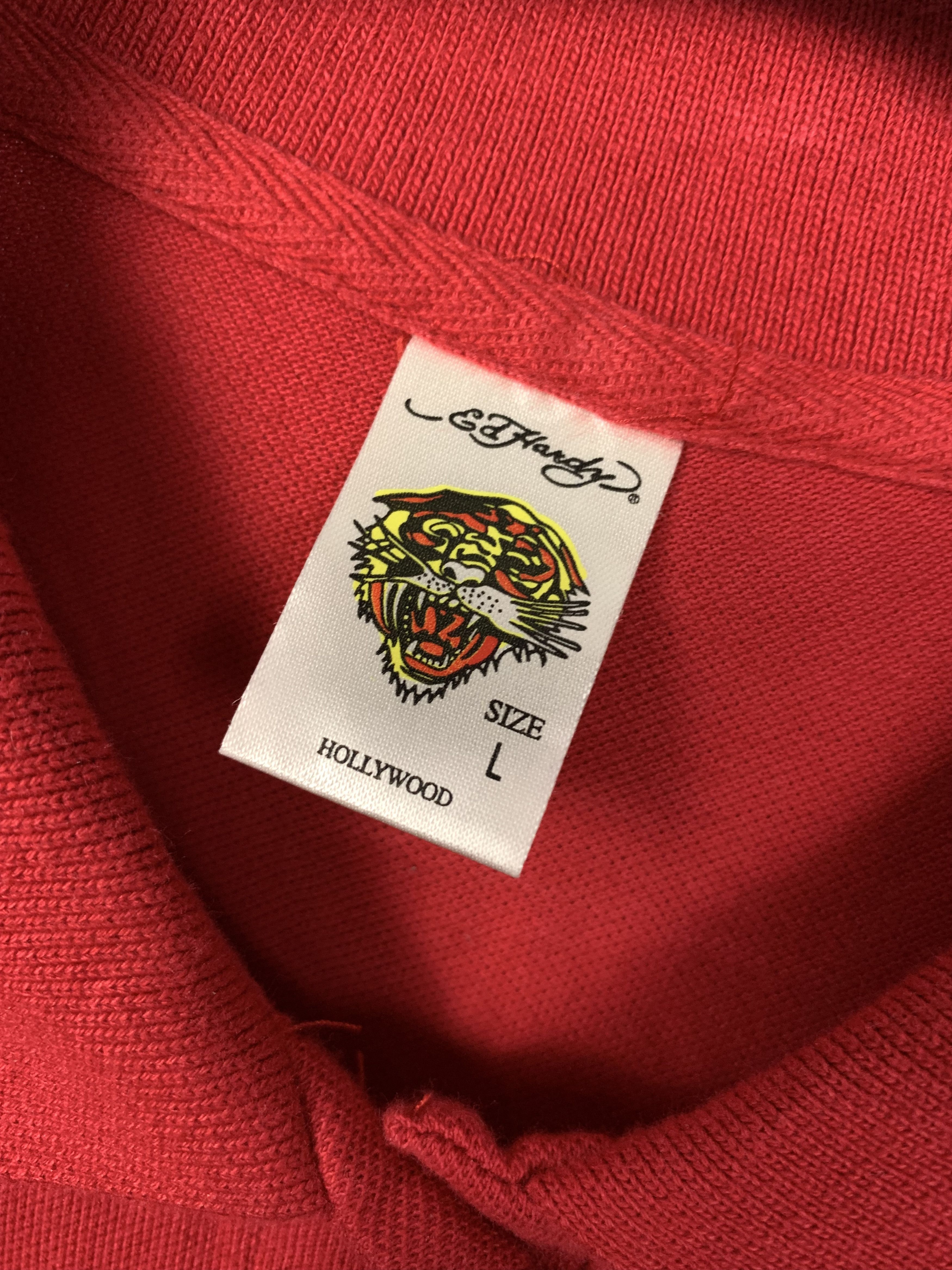 Christian Audigier × Ed Hardy × Vintage Ed Hardy by Christian Audigier Womens Polo Shirt Size ONE SIZE - 4 Thumbnail
