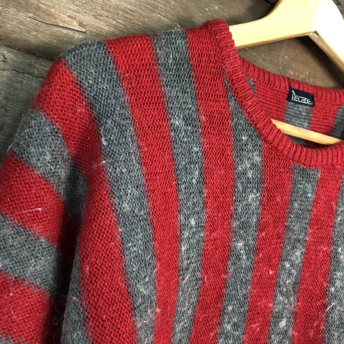 Homespun Knitwear Decade Red Stripe Knitwear mohair #H086 Size US XS / EU 42 / 0 - 6 Thumbnail