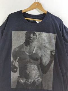 Tupac Middle Finger Shirt | Grailed