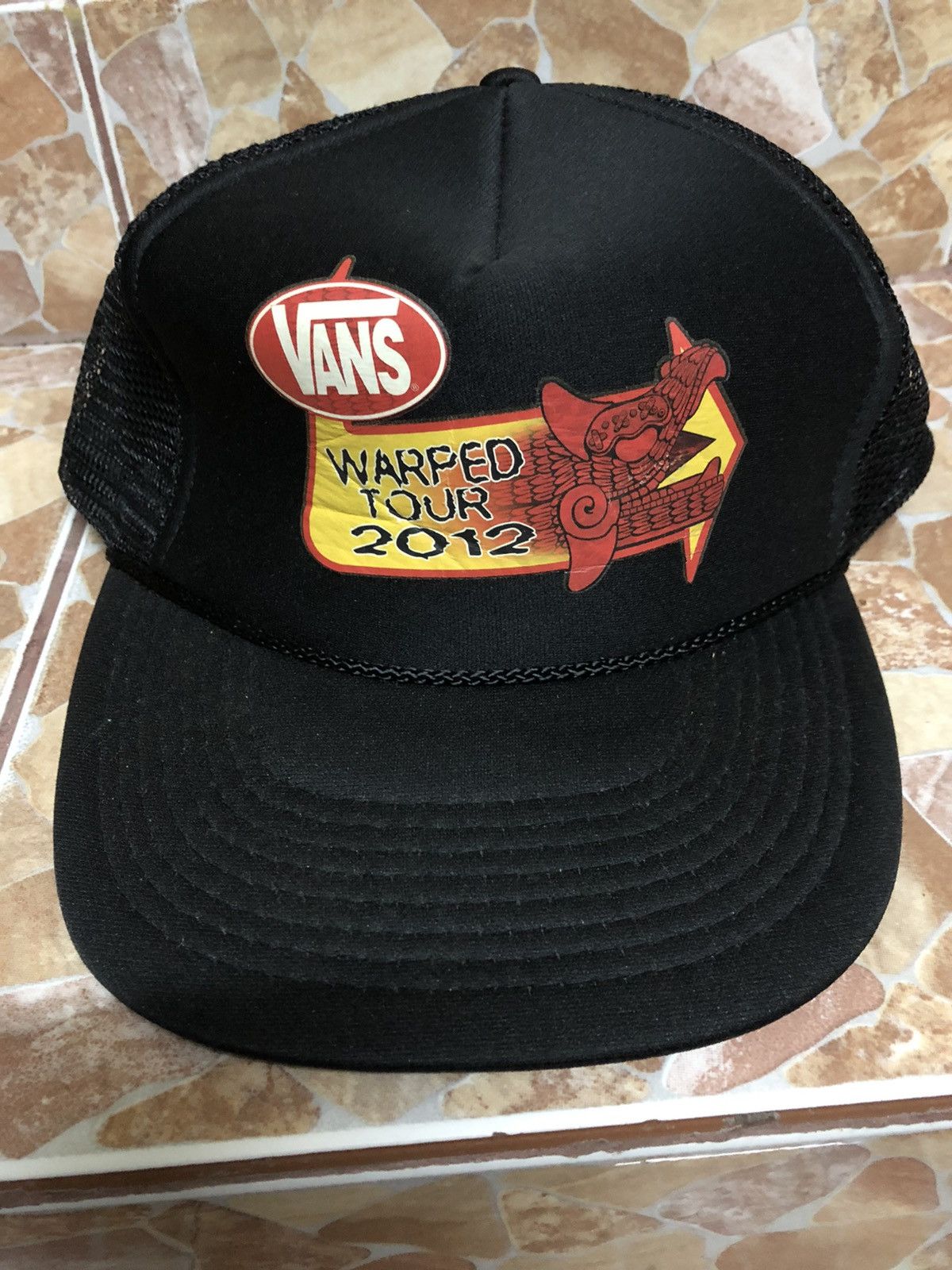 Baseball Cap Vans Skull Cap Vintage Vans Warped 2012 Mesh Cap