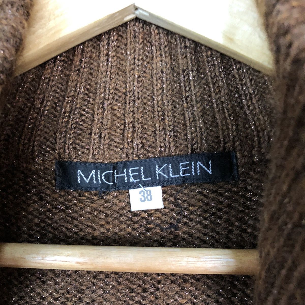 Aran Isles Knitwear × Michel Klein Michel Klein Brown cable Knitwear cardigan#6808 Size XS / US 0-2 / IT 36-38 - 7 Thumbnail